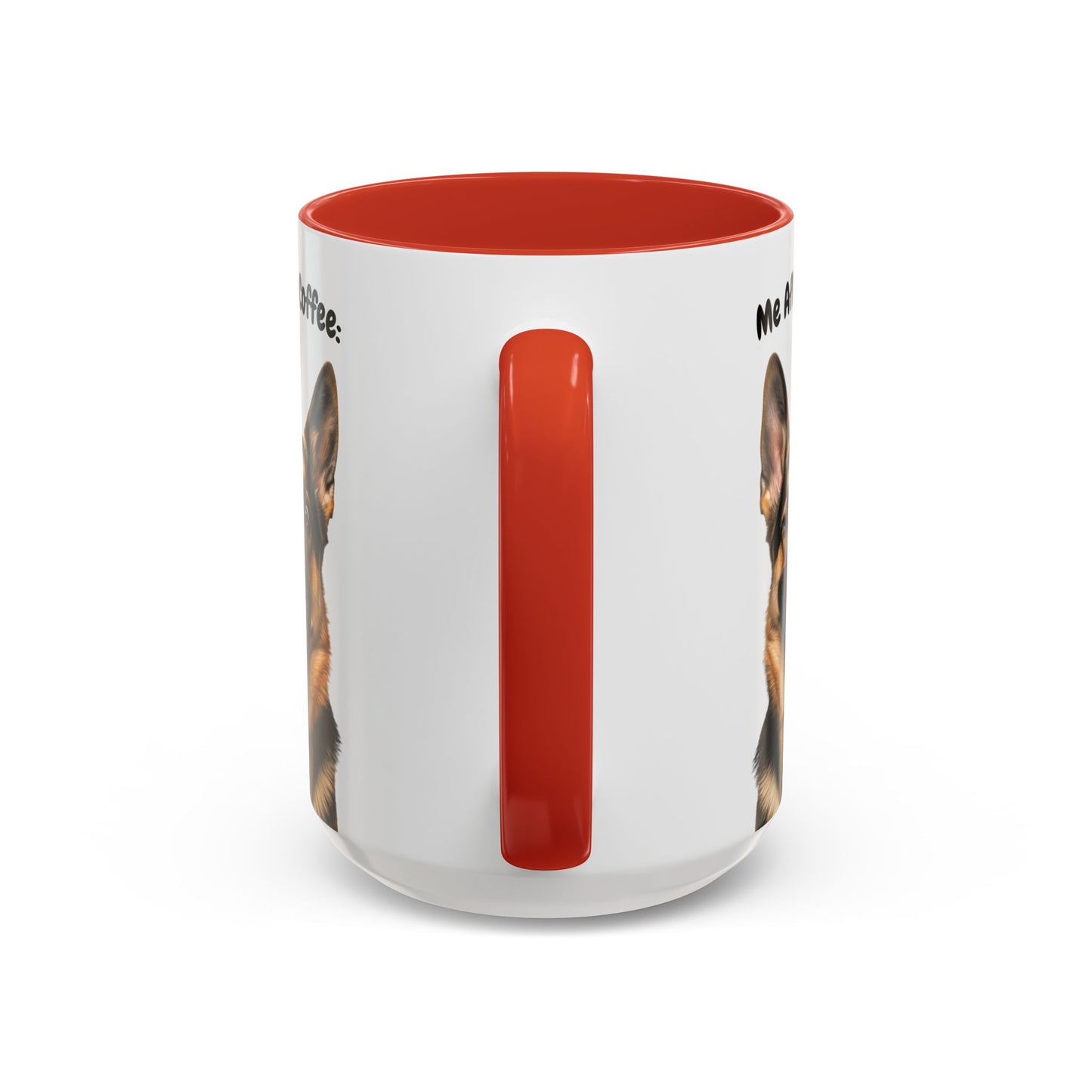 Funny German Shepherd Coffee Mug – Me Before Coffee / Me After Coffee – Cute Shepherd Teeth Design – Teefers Original