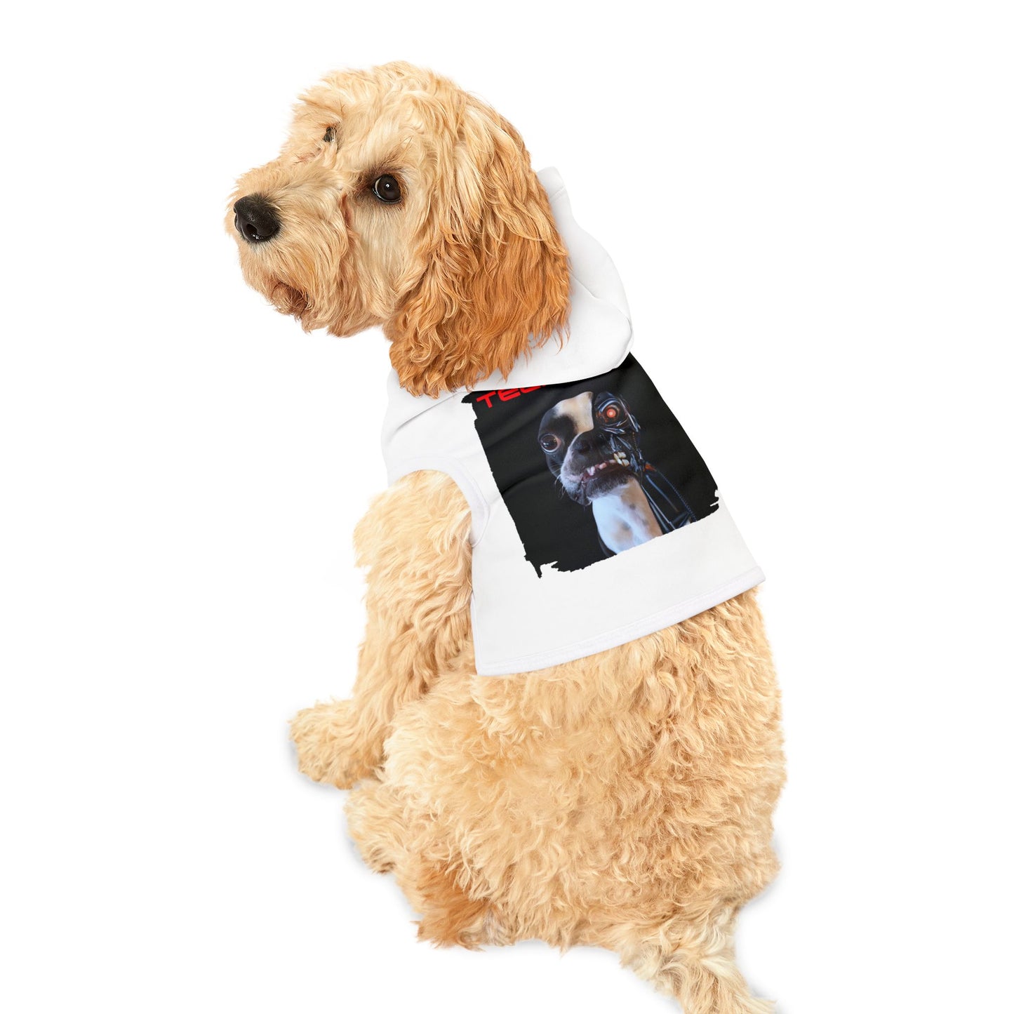 The Teefinator Pet Hoodie: Cybernetic Pup Protector