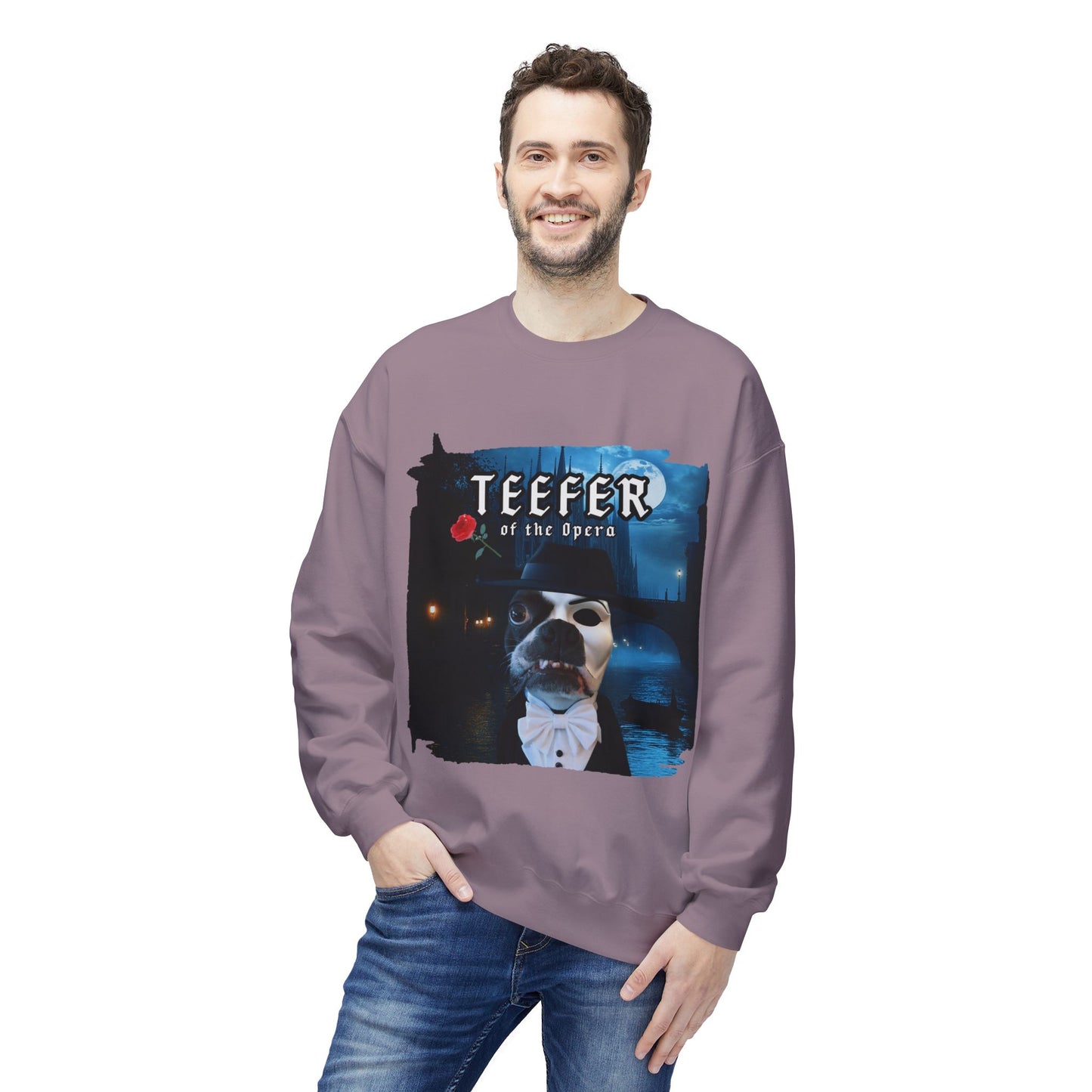 Teefer of the Opera Crewneck Sweatshirt: Theatrical Comfort