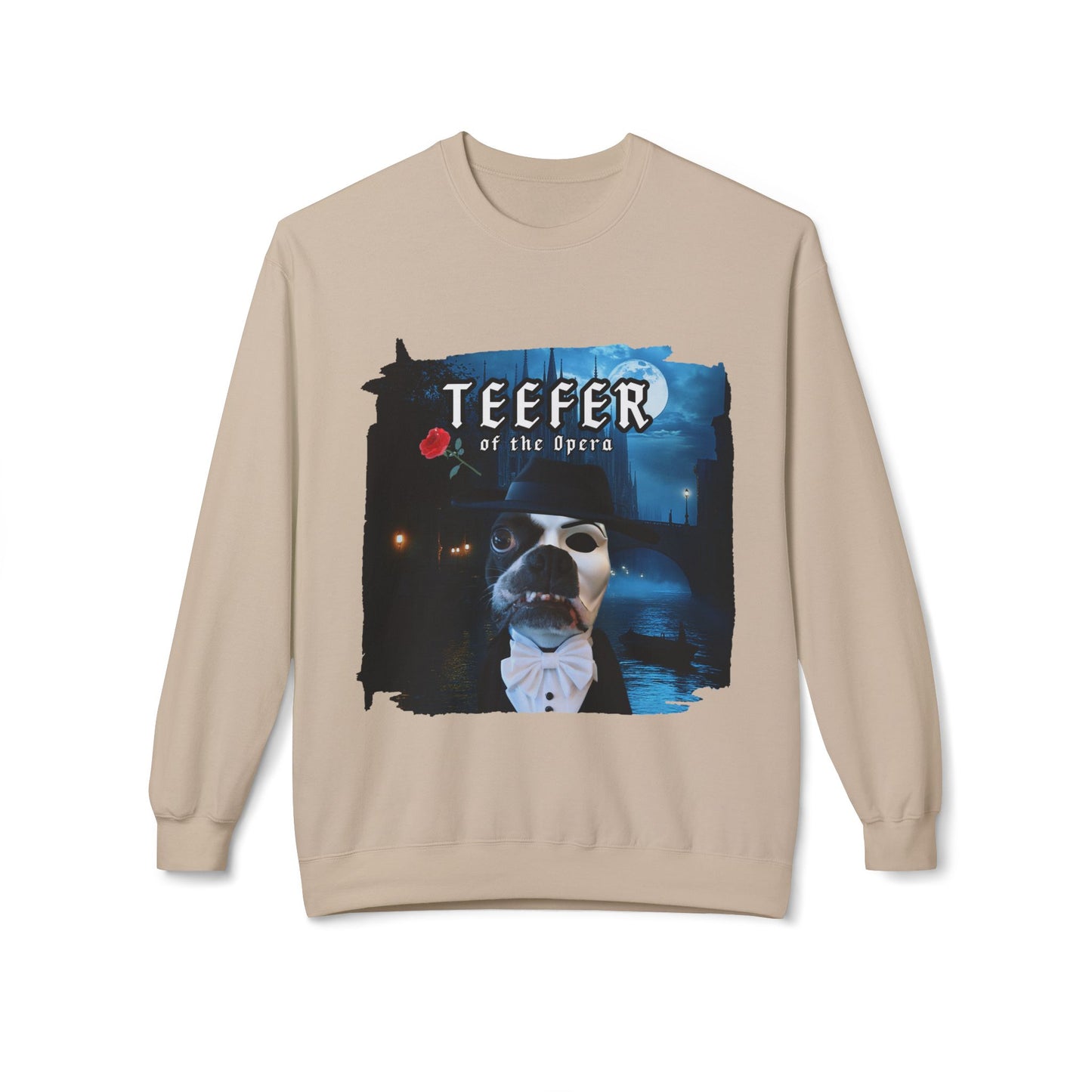 Teefer of the Opera Crewneck Sweatshirt: Theatrical Comfort