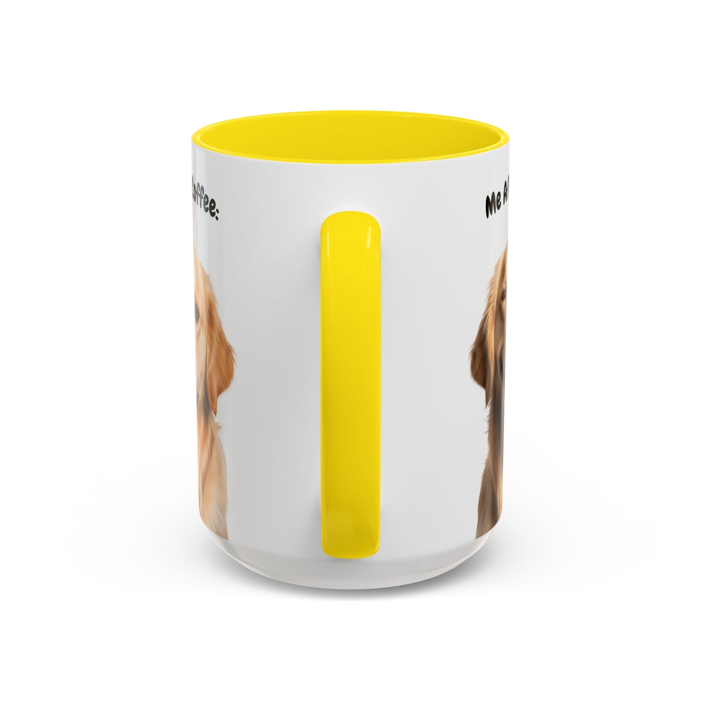 Funny Golden Retriever Coffee Mug – Me Before Coffee / Me After Coffee – Cute Golden Teeth Design – Teefers Original