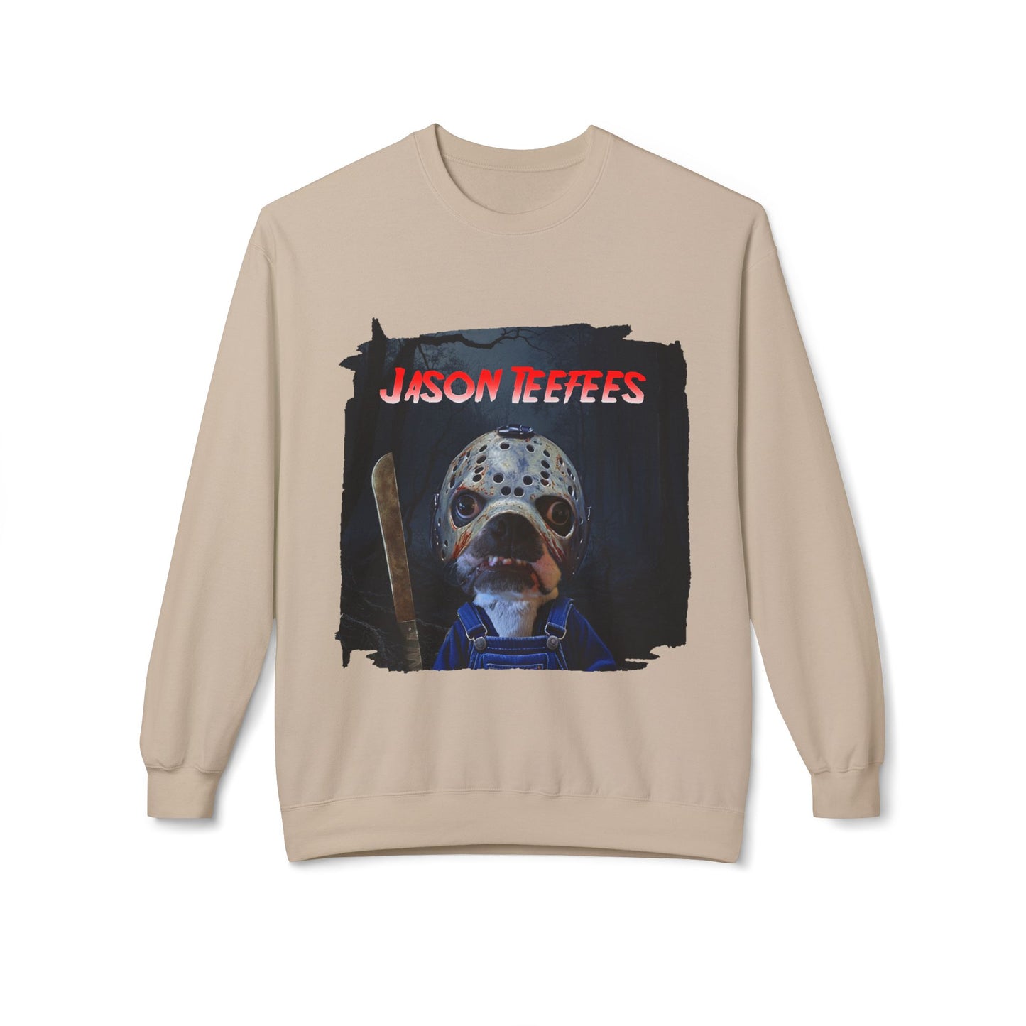 Jason Teefees Crewneck Sweatshirt: Campsite Horror Comfort