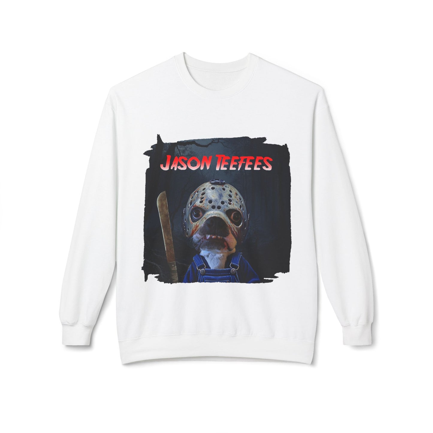 Jason Teefees Crewneck Sweatshirt: Campsite Horror Comfort