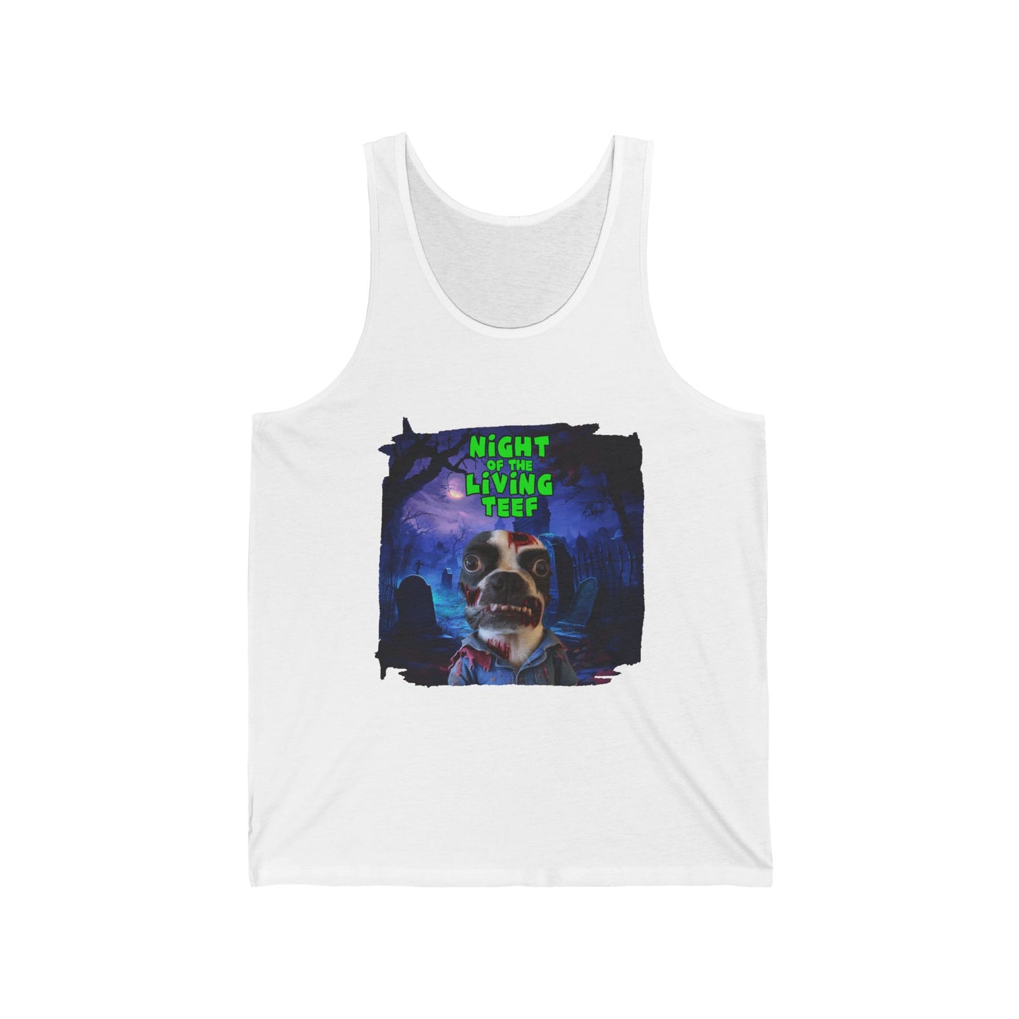 Night of the Living Teef Unisex Tank Top: Zombie Chill