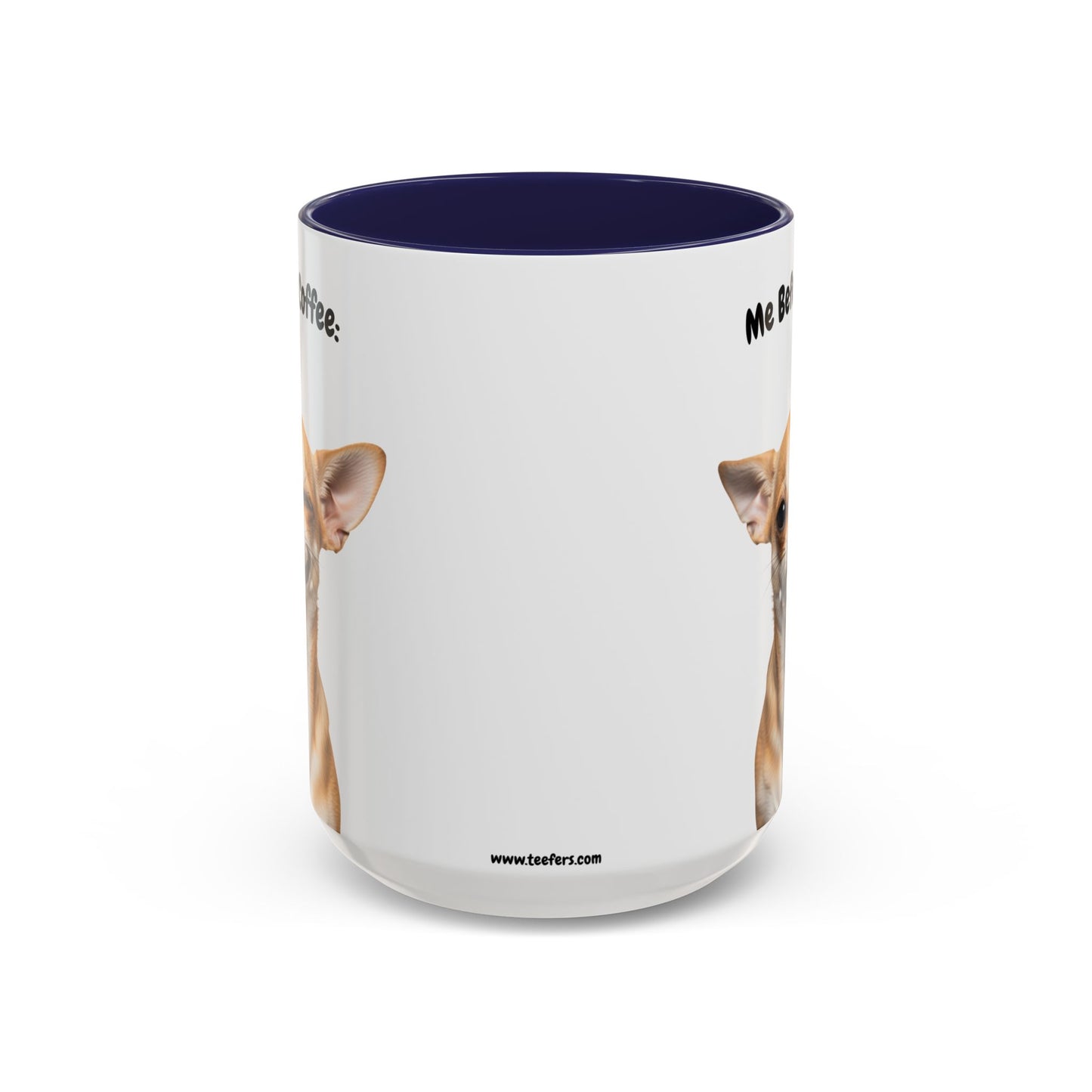 Funny Chihuahua Coffee Mug – Me Before Coffee / Me After Coffee – Cute Chihuahua Teeth Design – Teefers Original