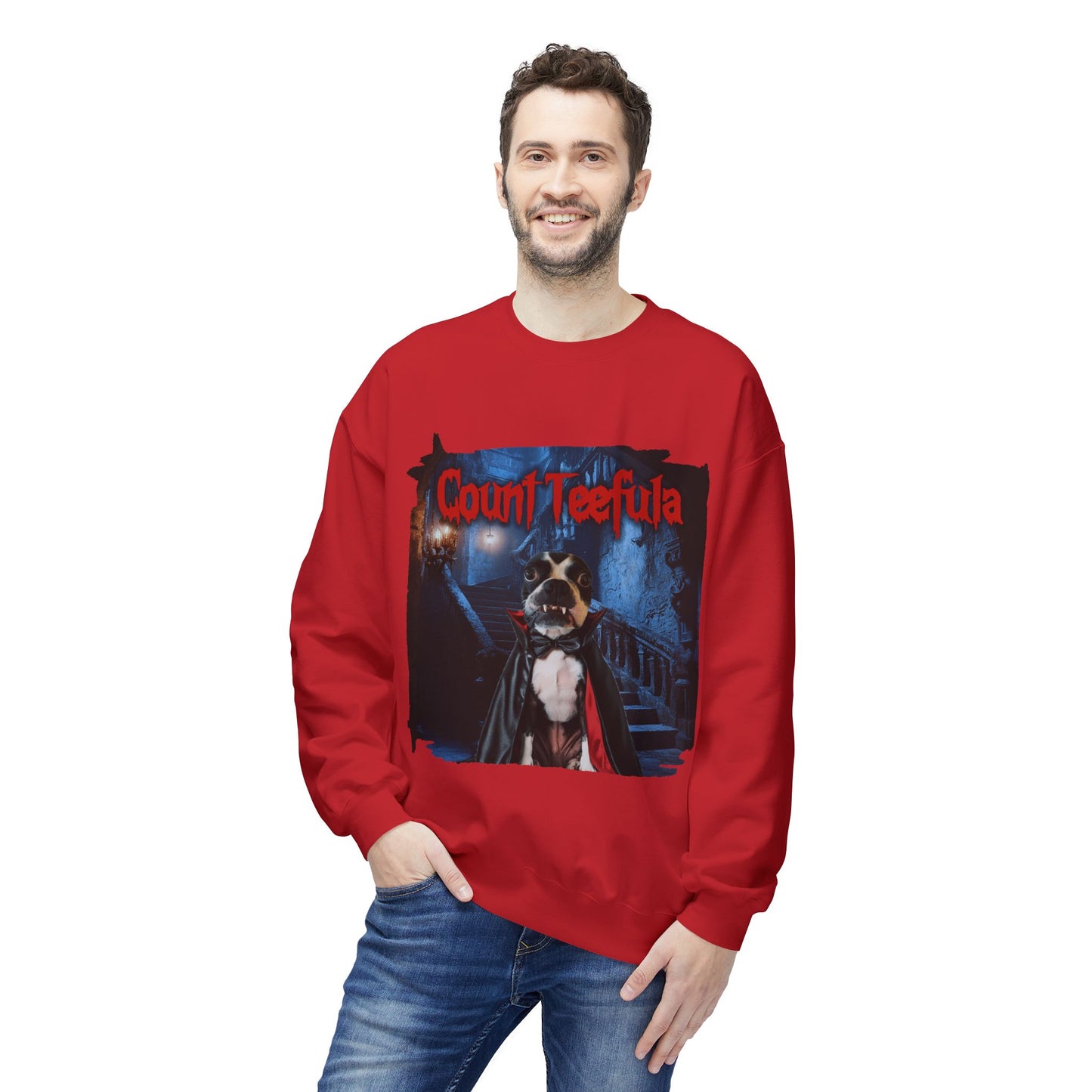 Count Teefula Crewneck Sweatshirt: Gothic Coziness