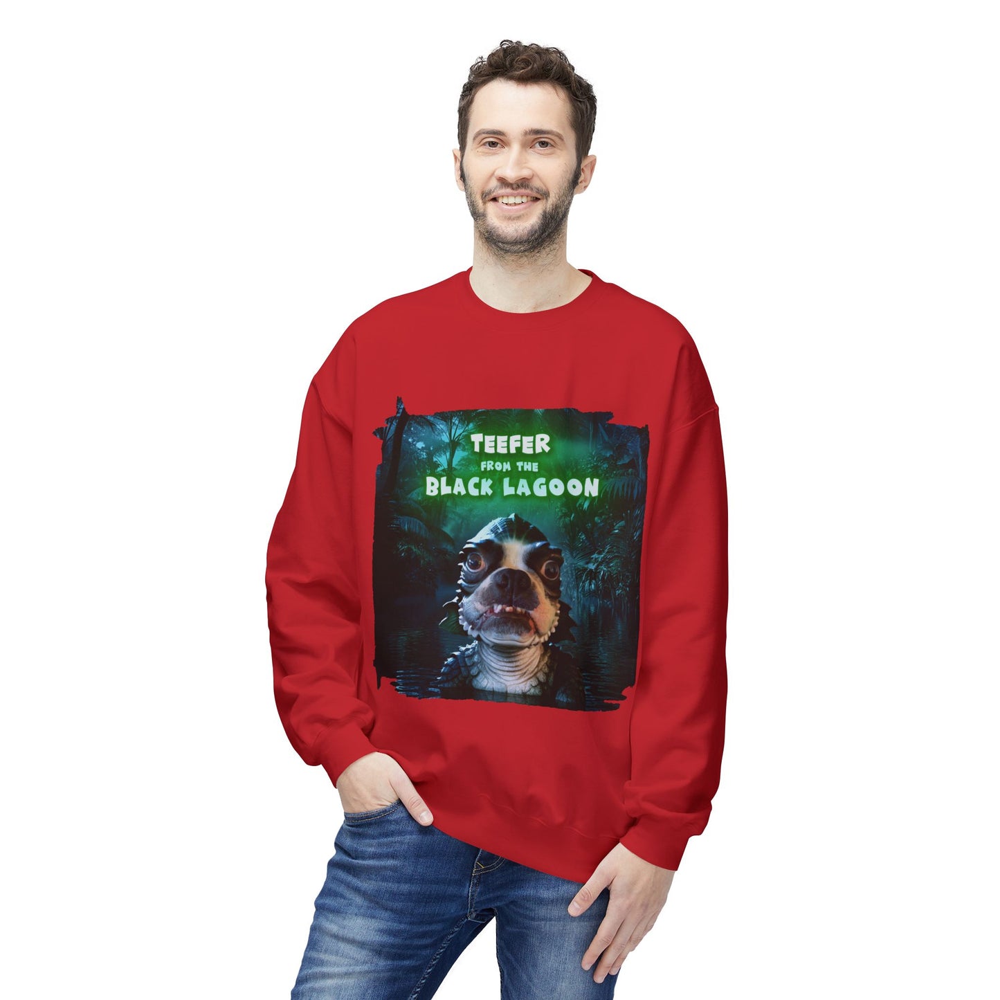 Teefer from the Black Lagoon Crewneck Sweatshirt: Lagoon Depths Comfort