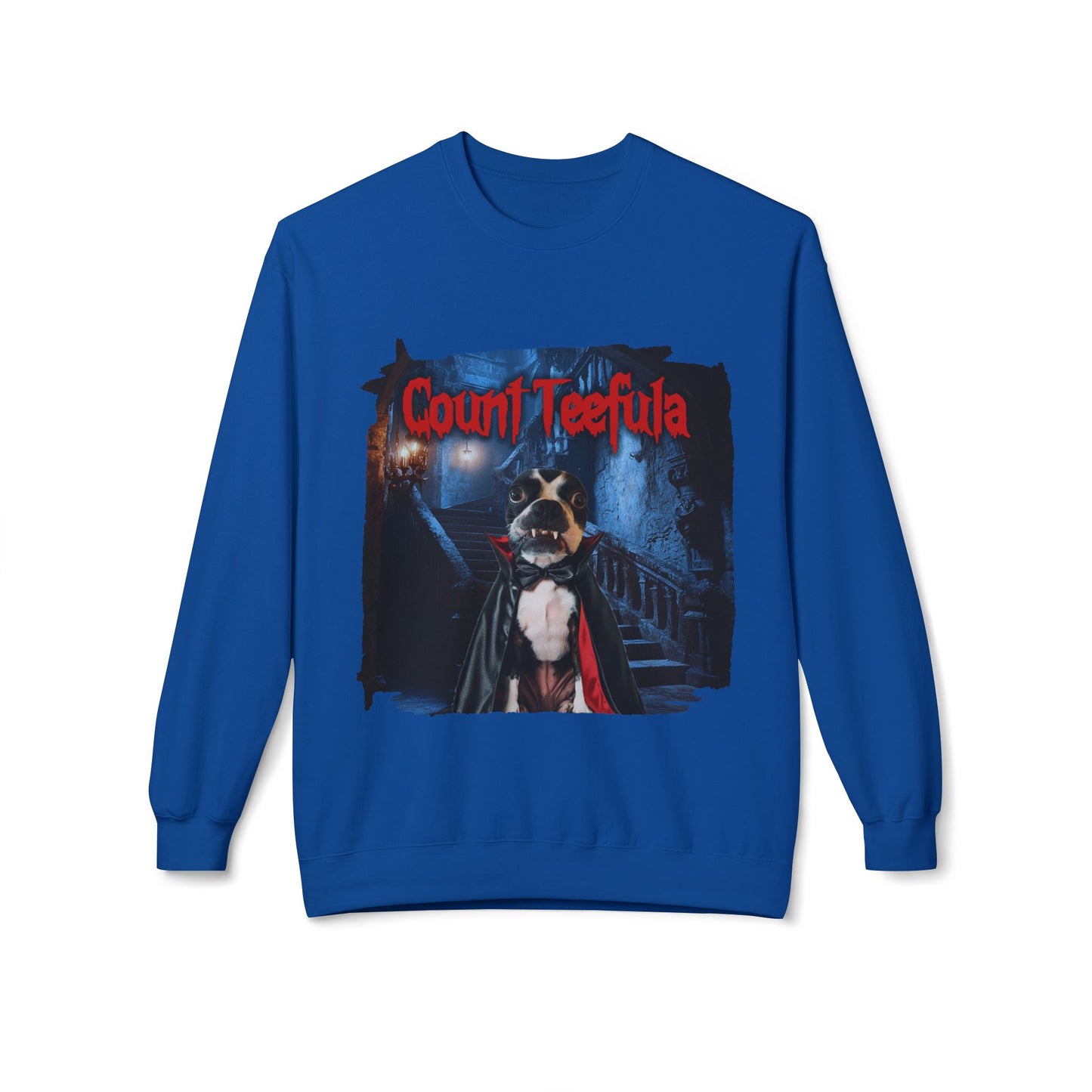 Count Teefula Crewneck Sweatshirt: Gothic Coziness