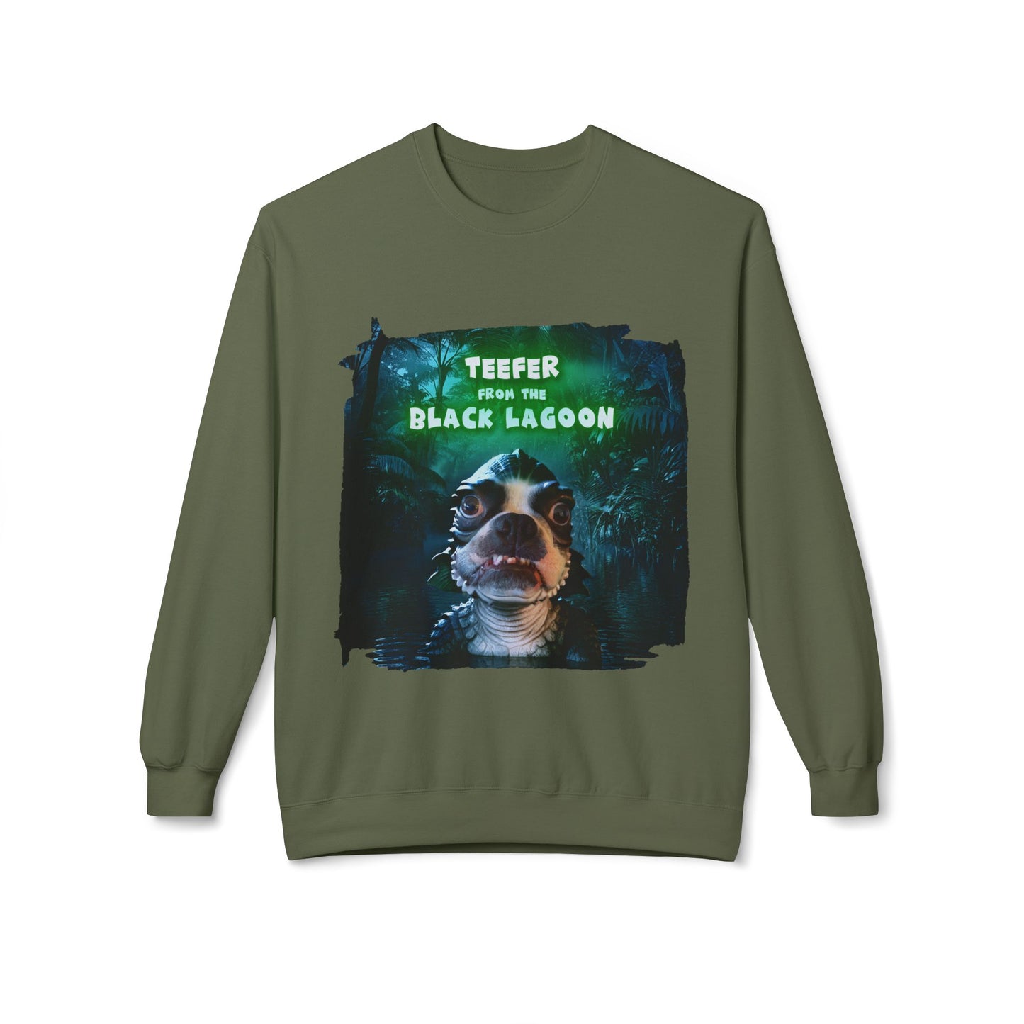Teefer from the Black Lagoon Crewneck Sweatshirt: Lagoon Depths Comfort