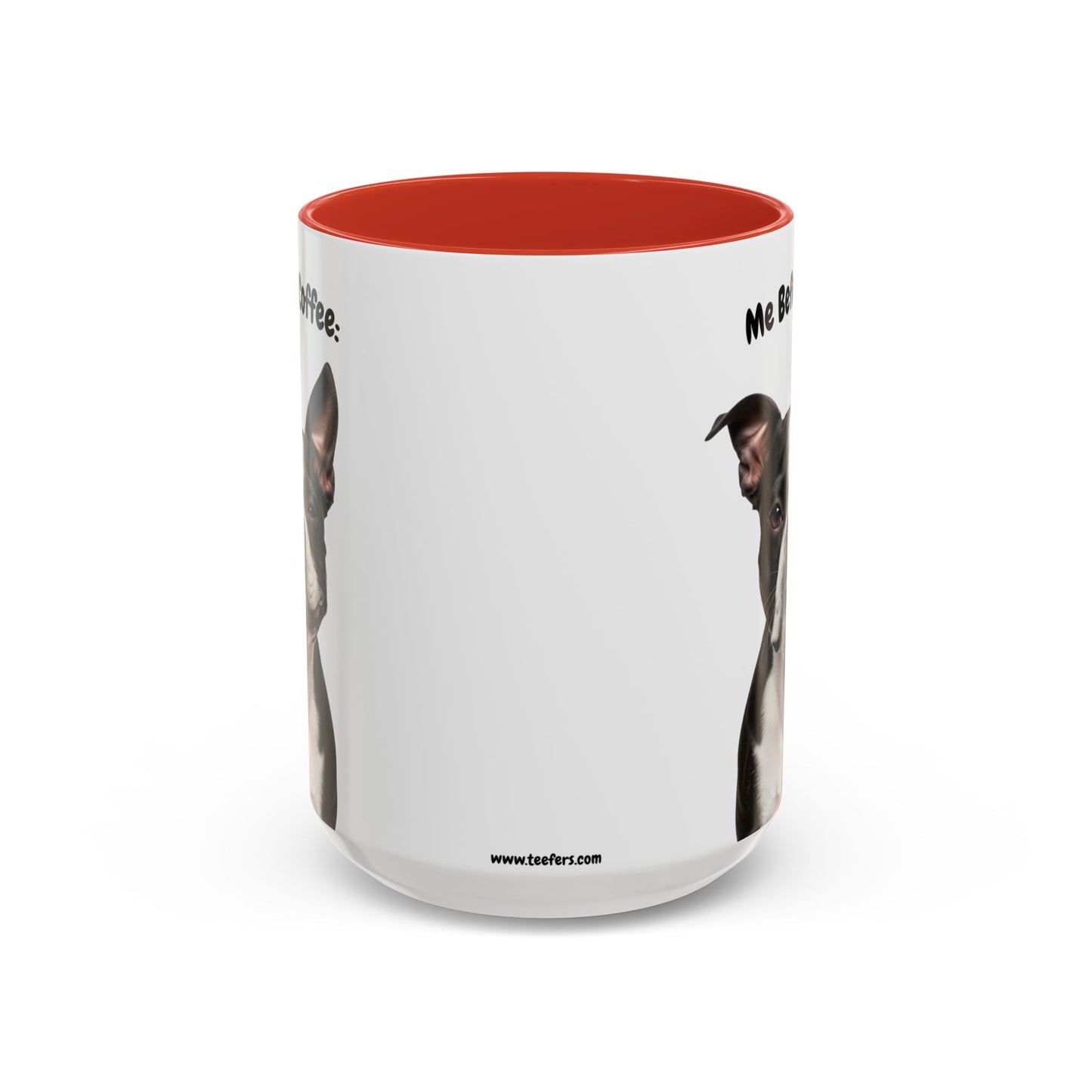 Funny Boston Terrier Coffee Mug – Me Before Coffee / Me After Coffee – Cute Boston Teeth Design – Teefers Original