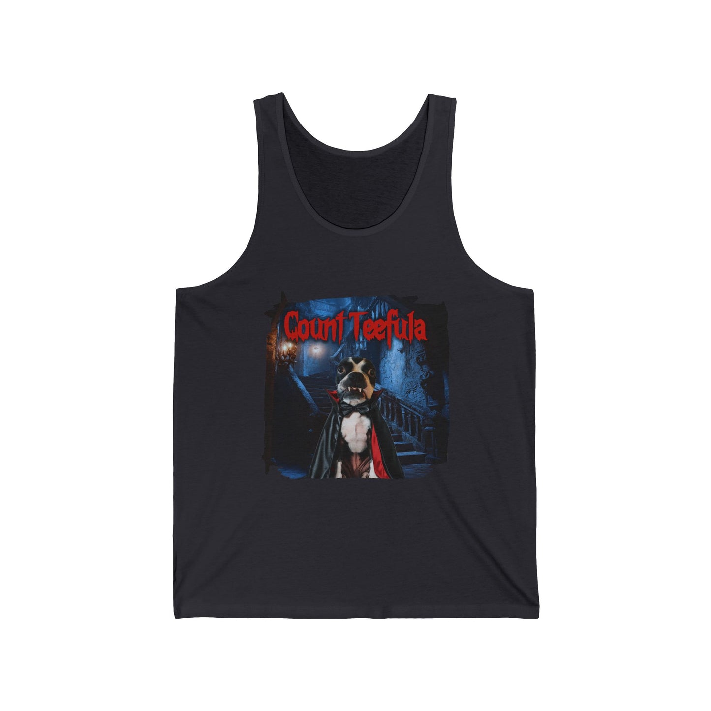 Count Teefula Unisex Tank Top: Gothic Elegance