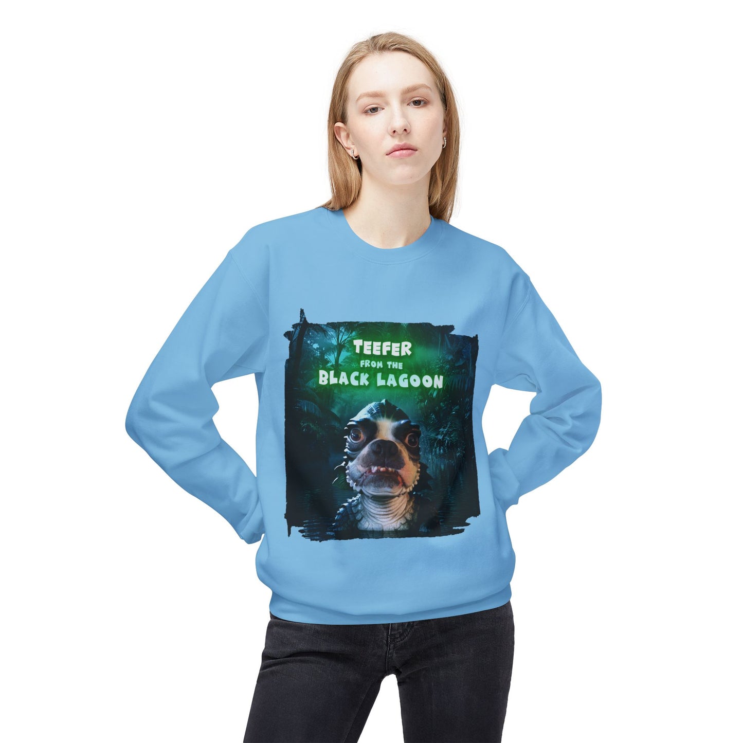 Teefer from the Black Lagoon Crewneck Sweatshirt: Lagoon Depths Comfort