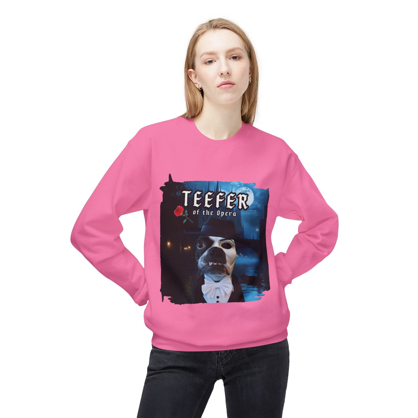 Teefer of the Opera Crewneck Sweatshirt: Theatrical Comfort