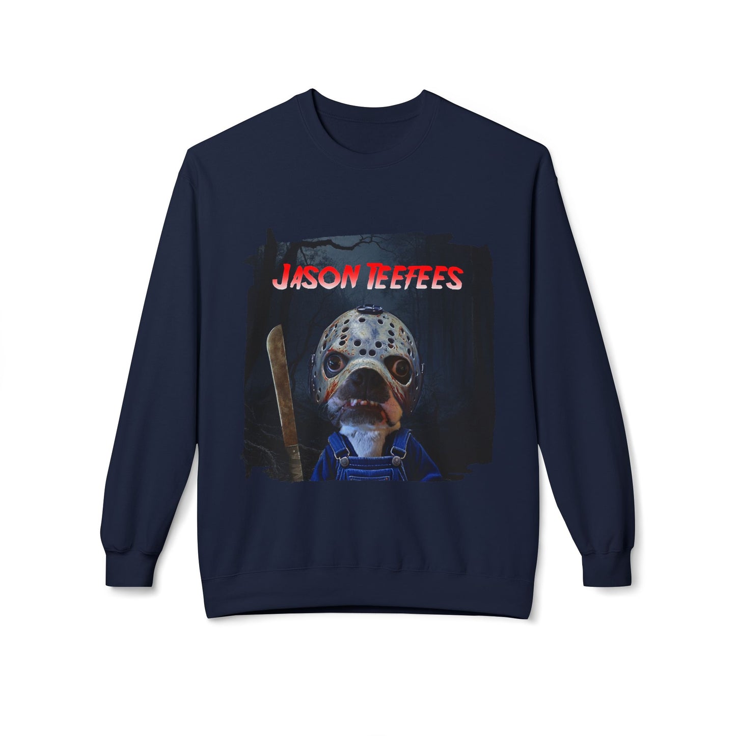 Jason Teefees Crewneck Sweatshirt: Campsite Horror Comfort