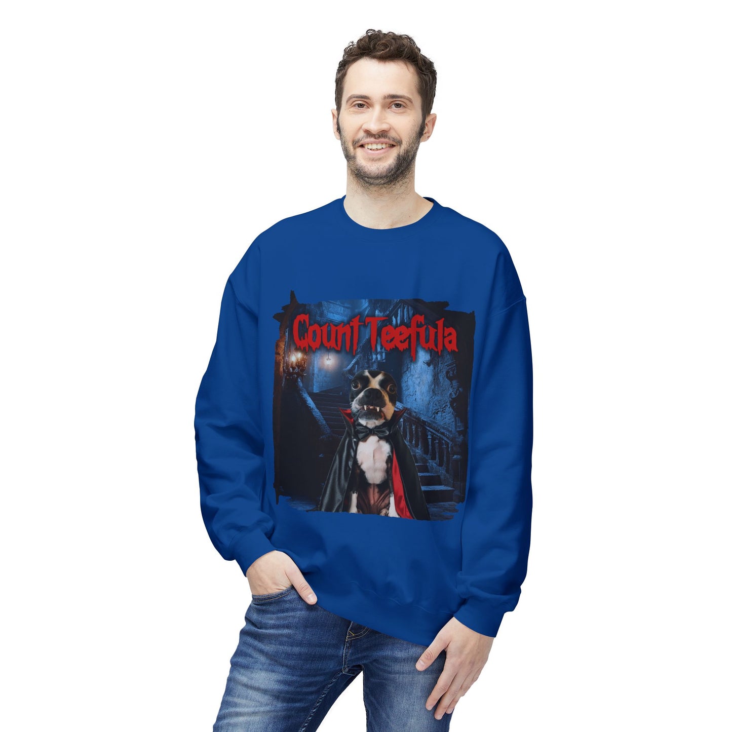 Count Teefula Crewneck Sweatshirt: Gothic Coziness