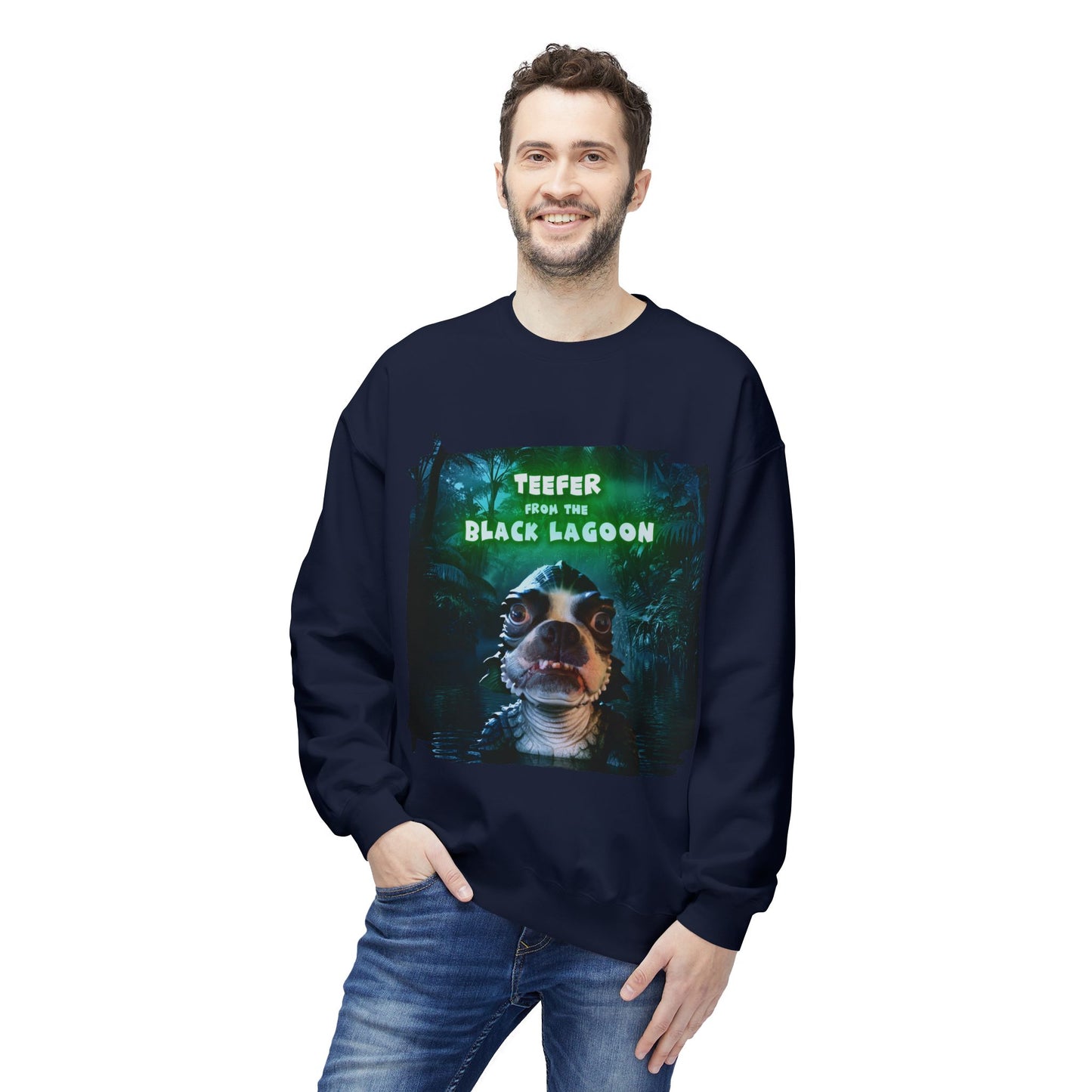 Teefer from the Black Lagoon Crewneck Sweatshirt: Lagoon Depths Comfort