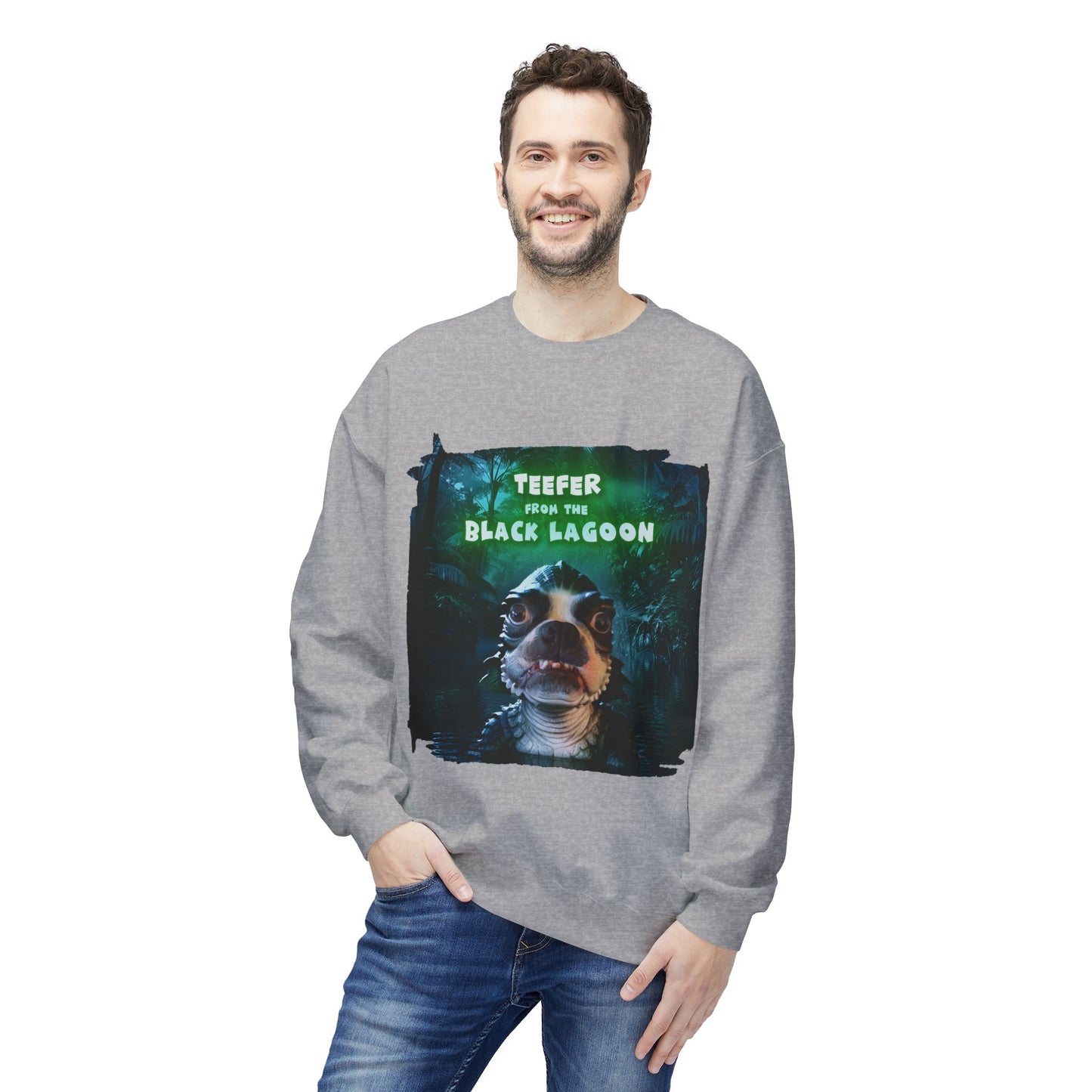 Teefer from the Black Lagoon Crewneck Sweatshirt: Lagoon Depths Comfort