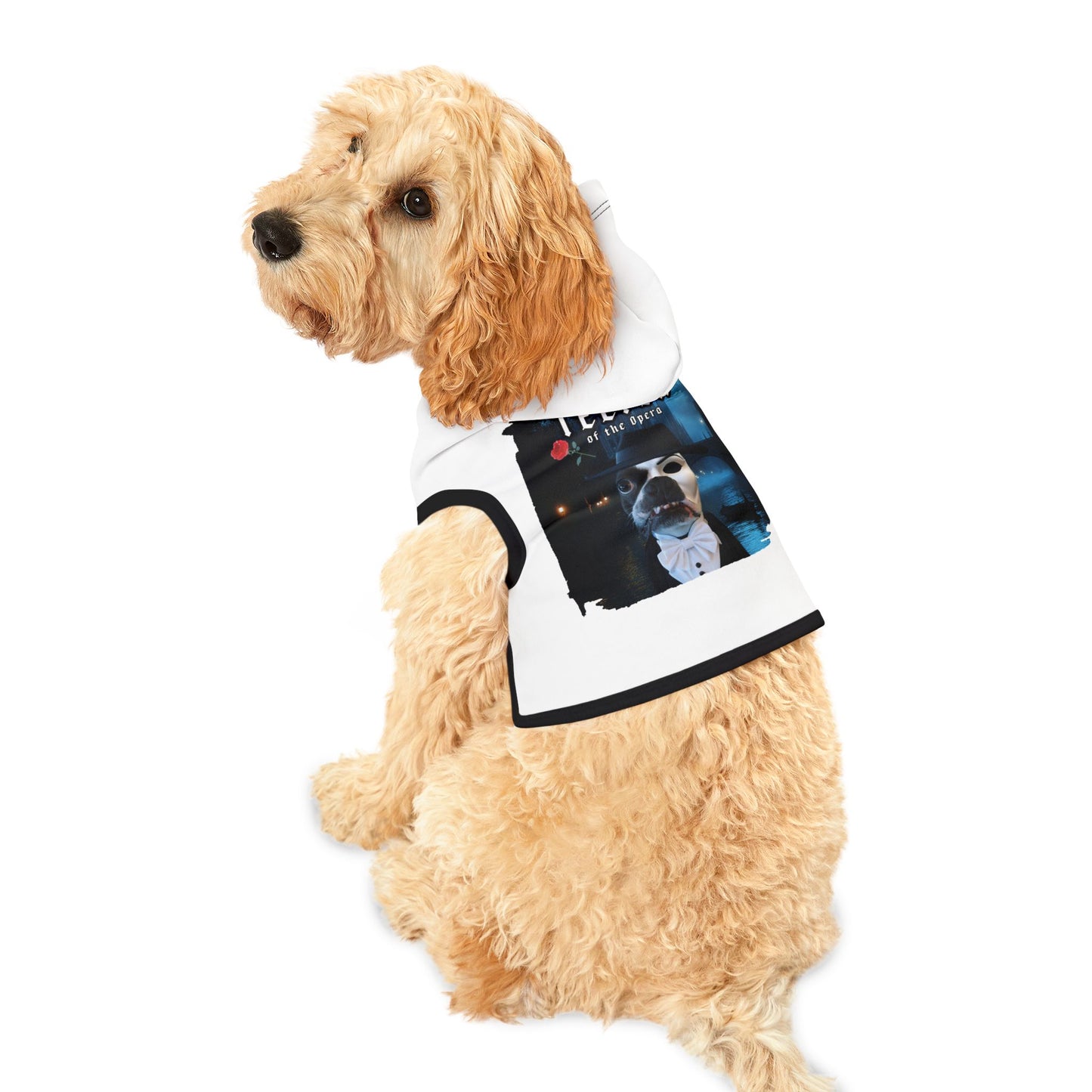 Teefer of the Opera Pet Hoodie: Theatrical Comfort