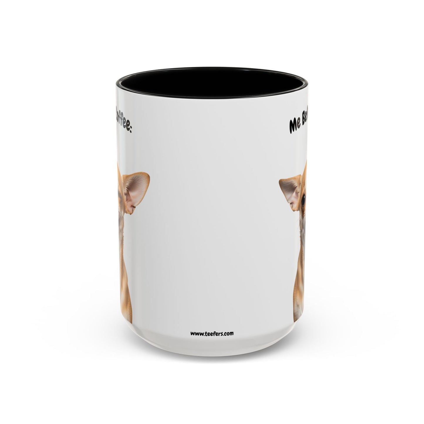 Funny Chihuahua Coffee Mug – Me Before Coffee / Me After Coffee – Cute Chihuahua Teeth Design – Teefers Original