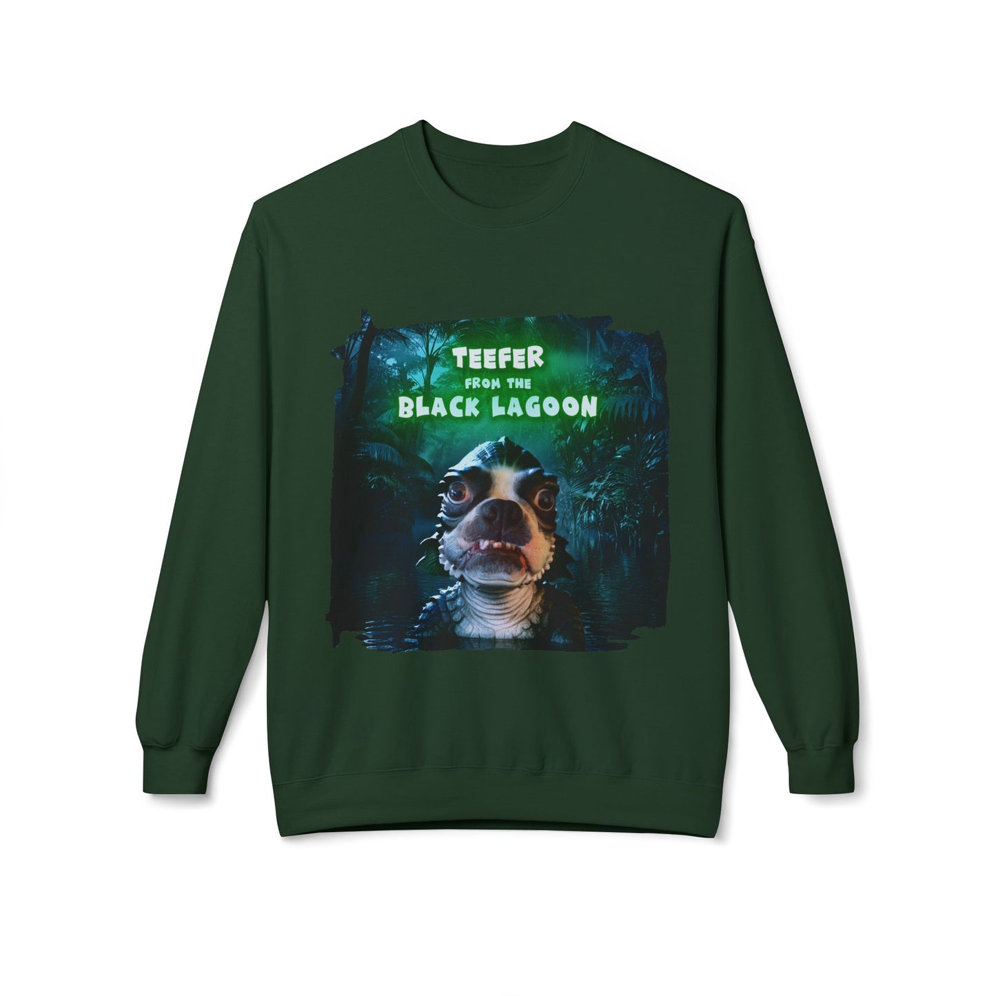 Teefer from the Black Lagoon Crewneck Sweatshirt: Lagoon Depths Comfort