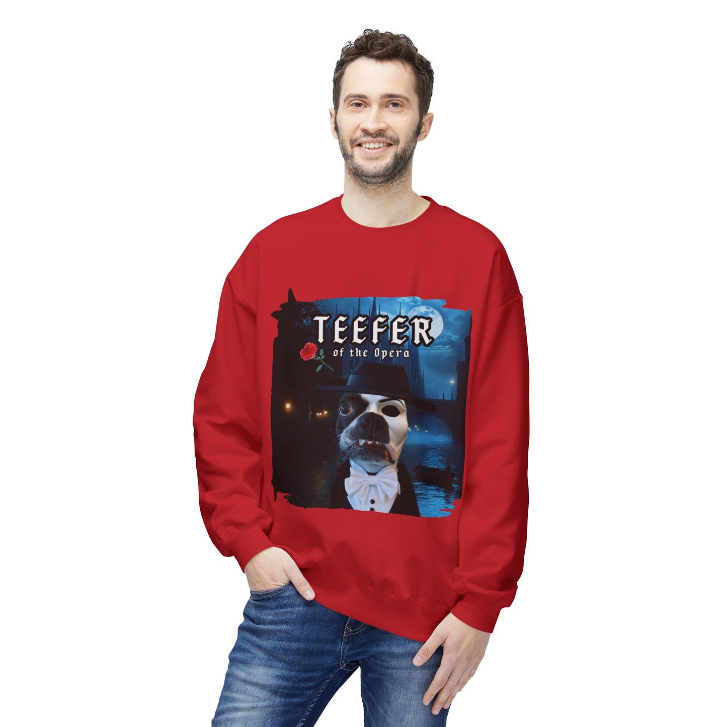 Teefer of the Opera Crewneck Sweatshirt: Theatrical Comfort