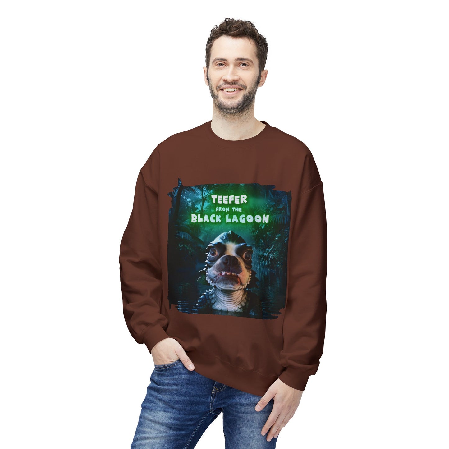 Teefer from the Black Lagoon Crewneck Sweatshirt: Lagoon Depths Comfort