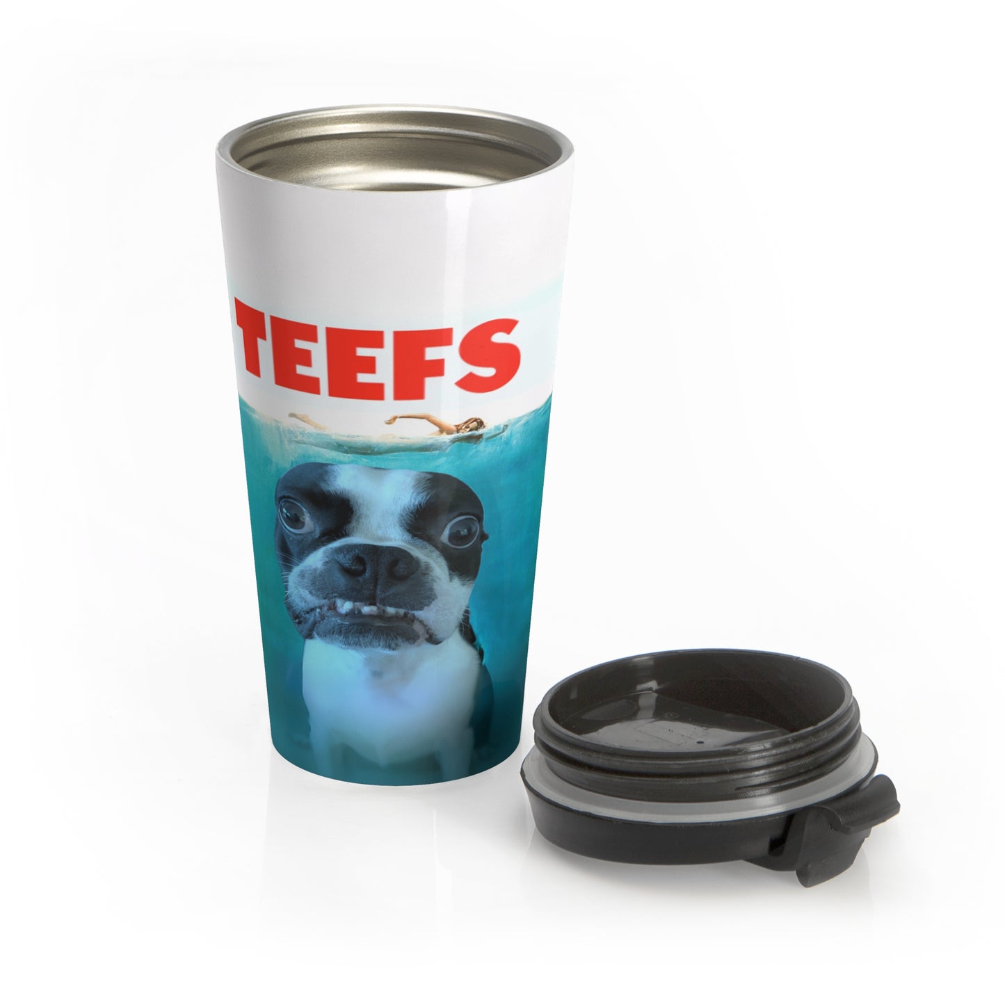 Teefs Travel Mug: Shark Infested Sips