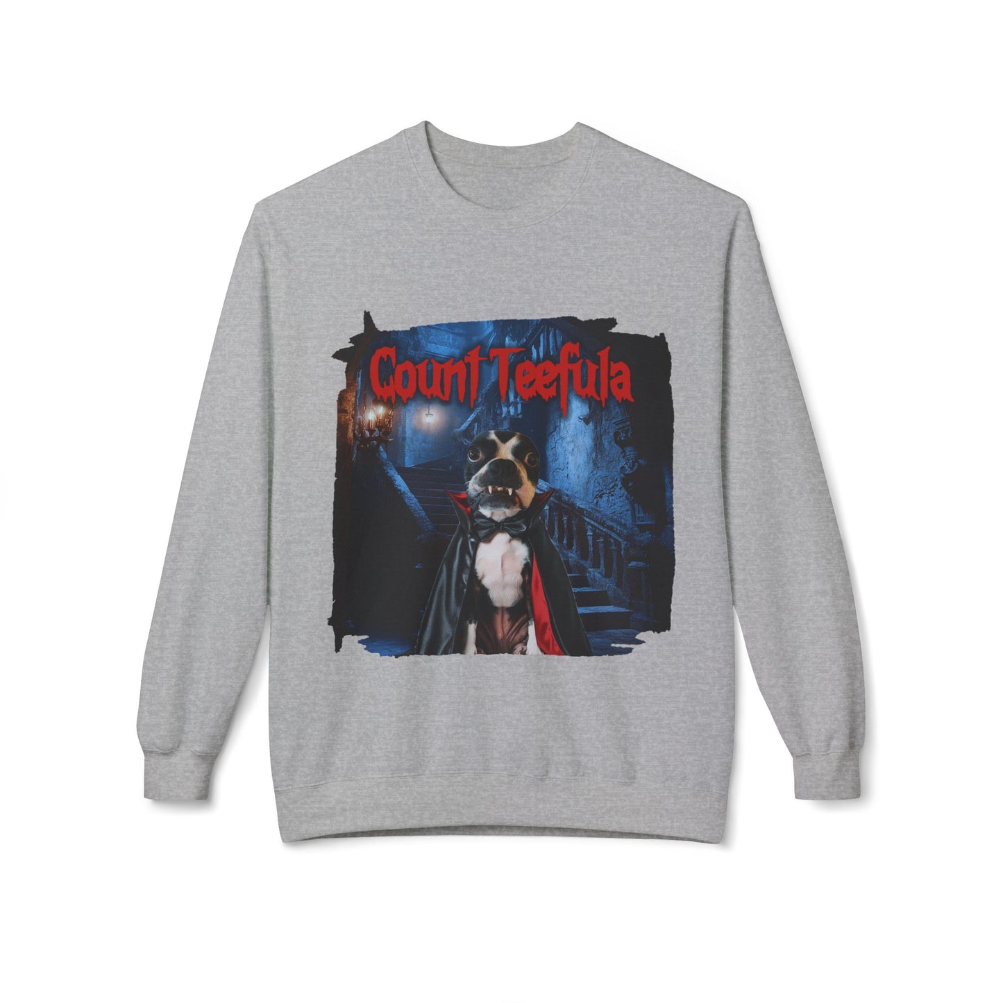 Count Teefula Crewneck Sweatshirt: Gothic Coziness