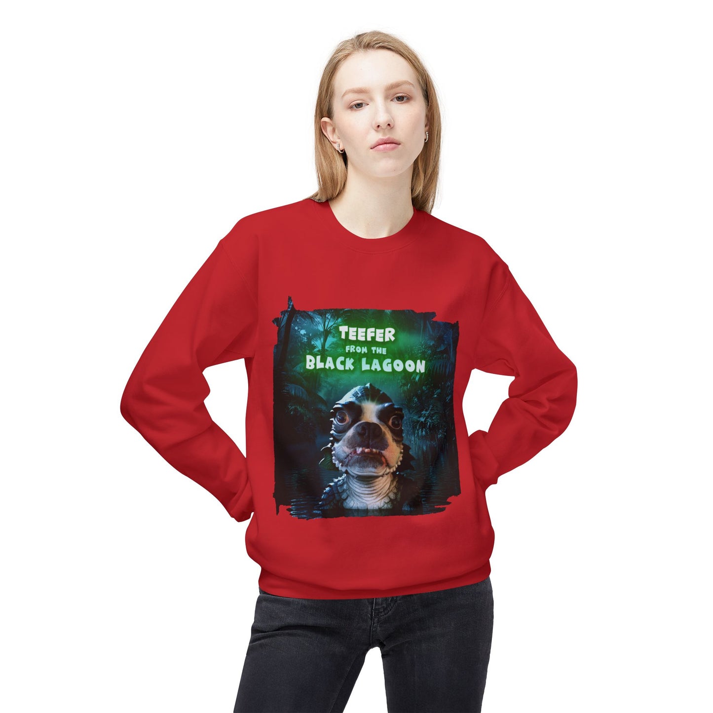 Teefer from the Black Lagoon Crewneck Sweatshirt: Lagoon Depths Comfort