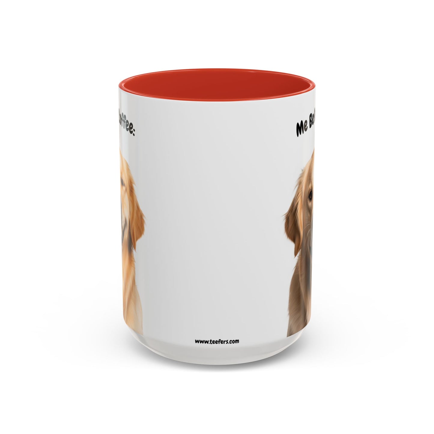 Funny Golden Retriever Coffee Mug – Me Before Coffee / Me After Coffee – Cute Golden Teeth Design – Teefers Original