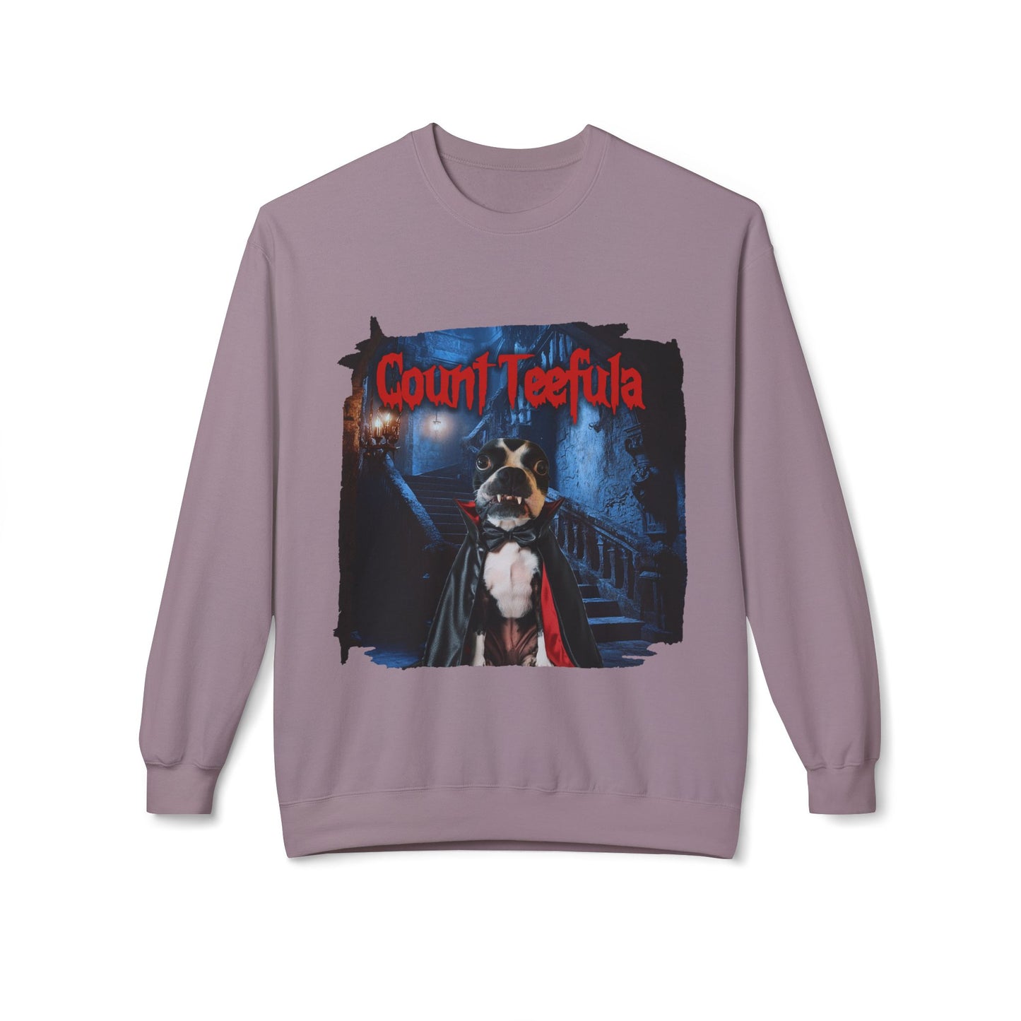 Count Teefula Crewneck Sweatshirt: Gothic Coziness