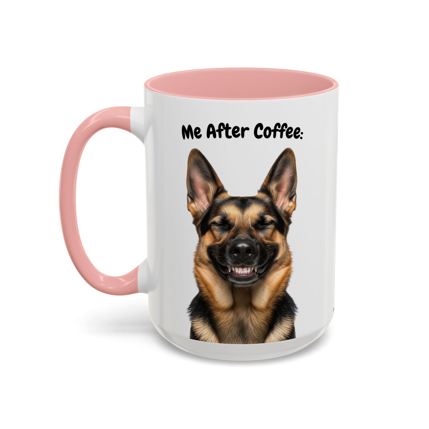 Funny German Shepherd Coffee Mug – Me Before Coffee / Me After Coffee – Cute Shepherd Teeth Design – Teefers Original
