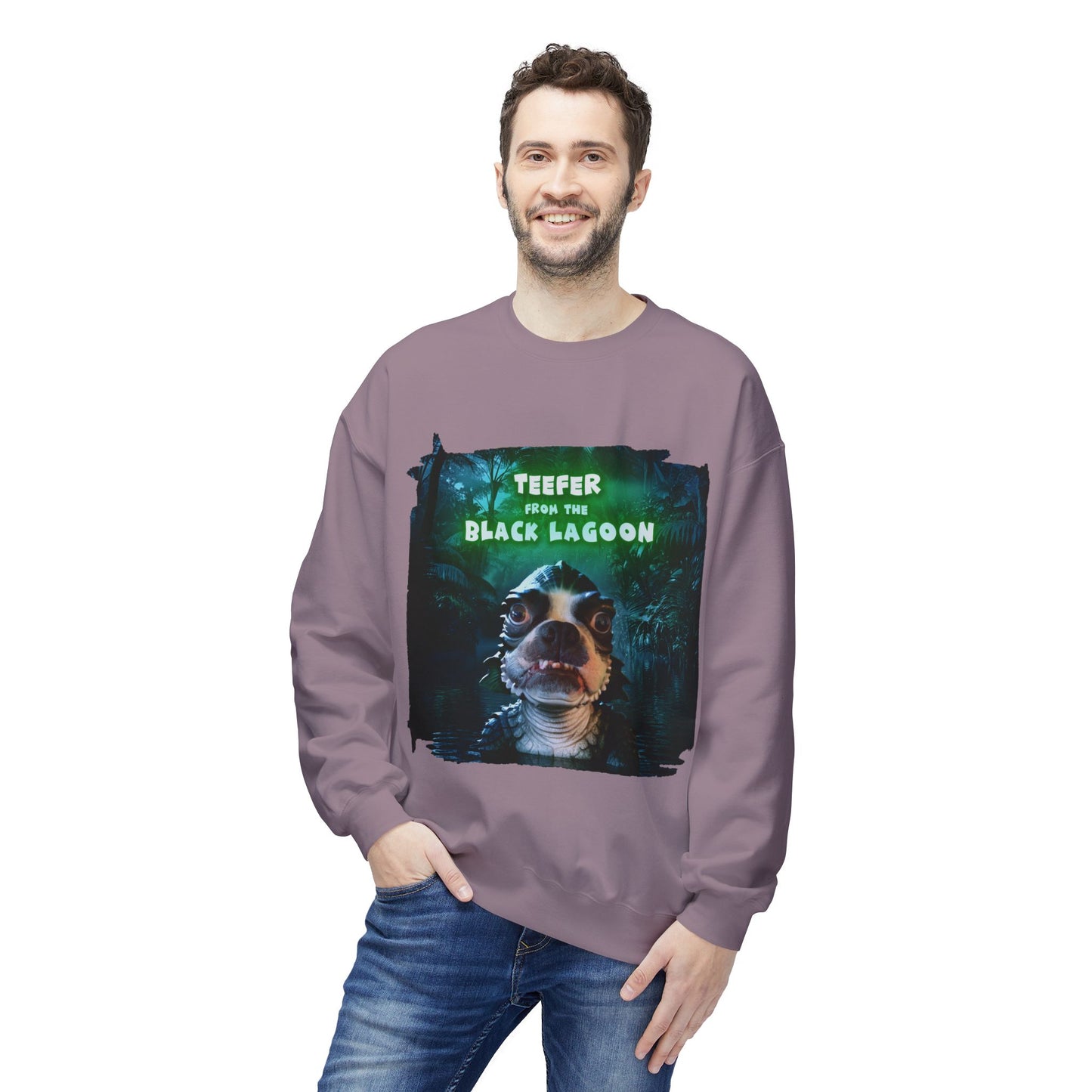 Teefer from the Black Lagoon Crewneck Sweatshirt: Lagoon Depths Comfort