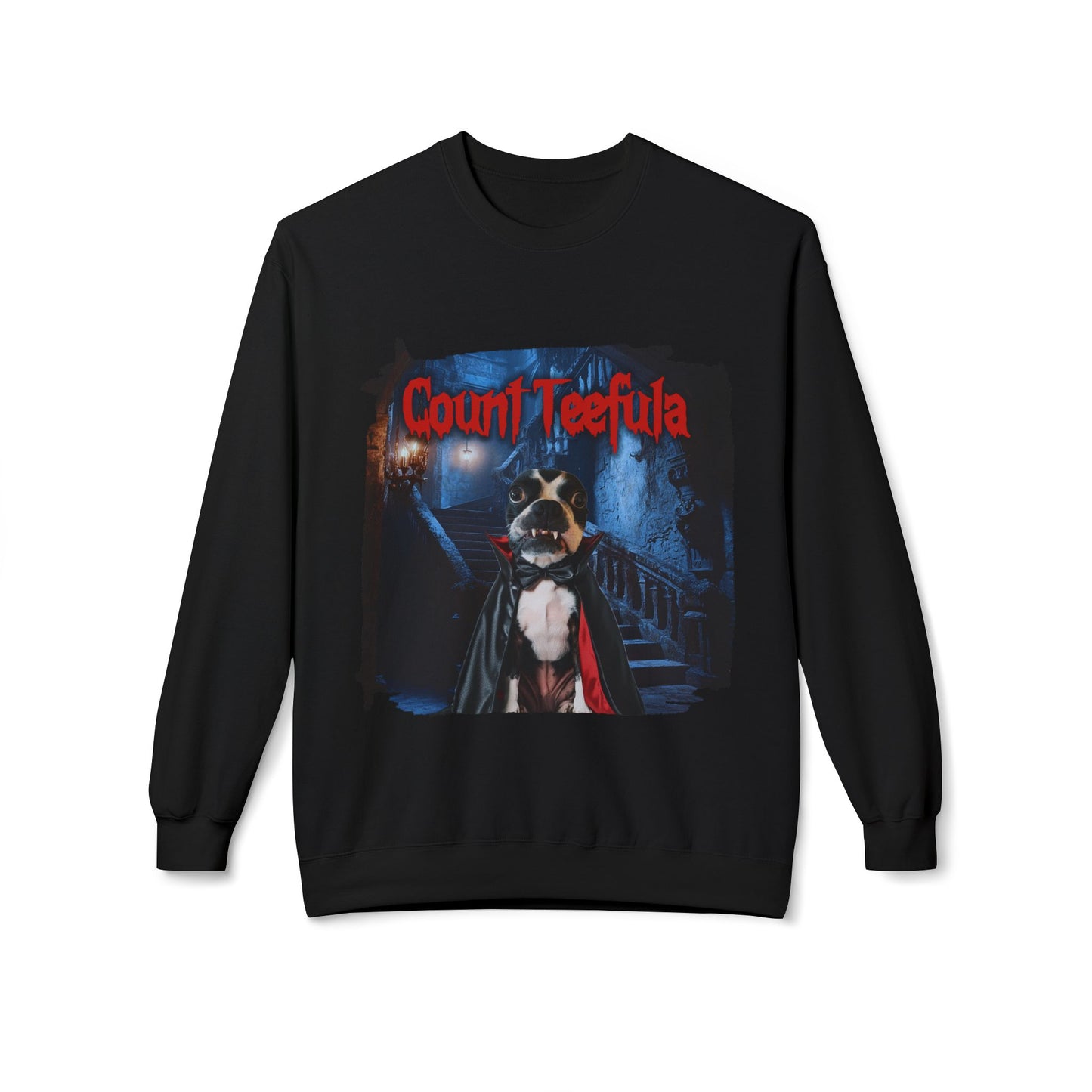 Count Teefula Crewneck Sweatshirt: Gothic Coziness