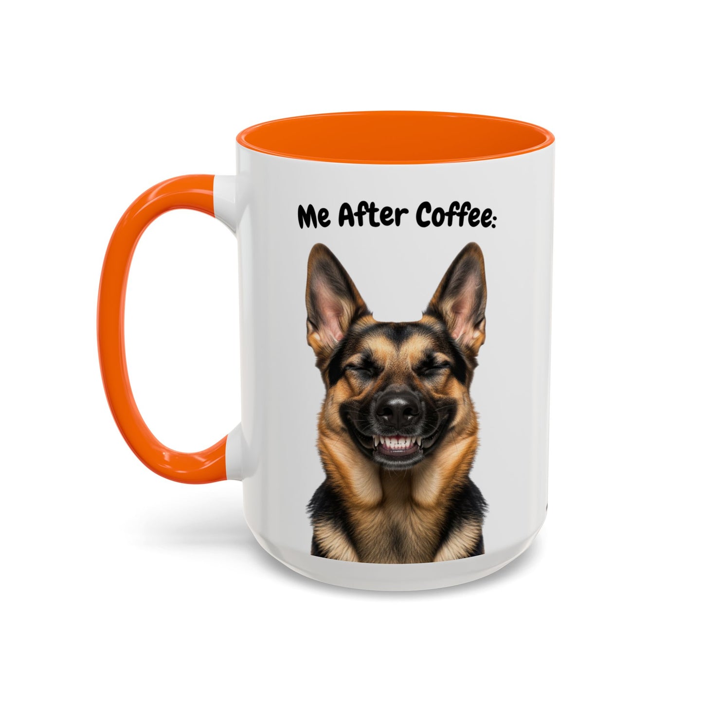 Funny German Shepherd Coffee Mug – Me Before Coffee / Me After Coffee – Cute Shepherd Teeth Design – Teefers Original