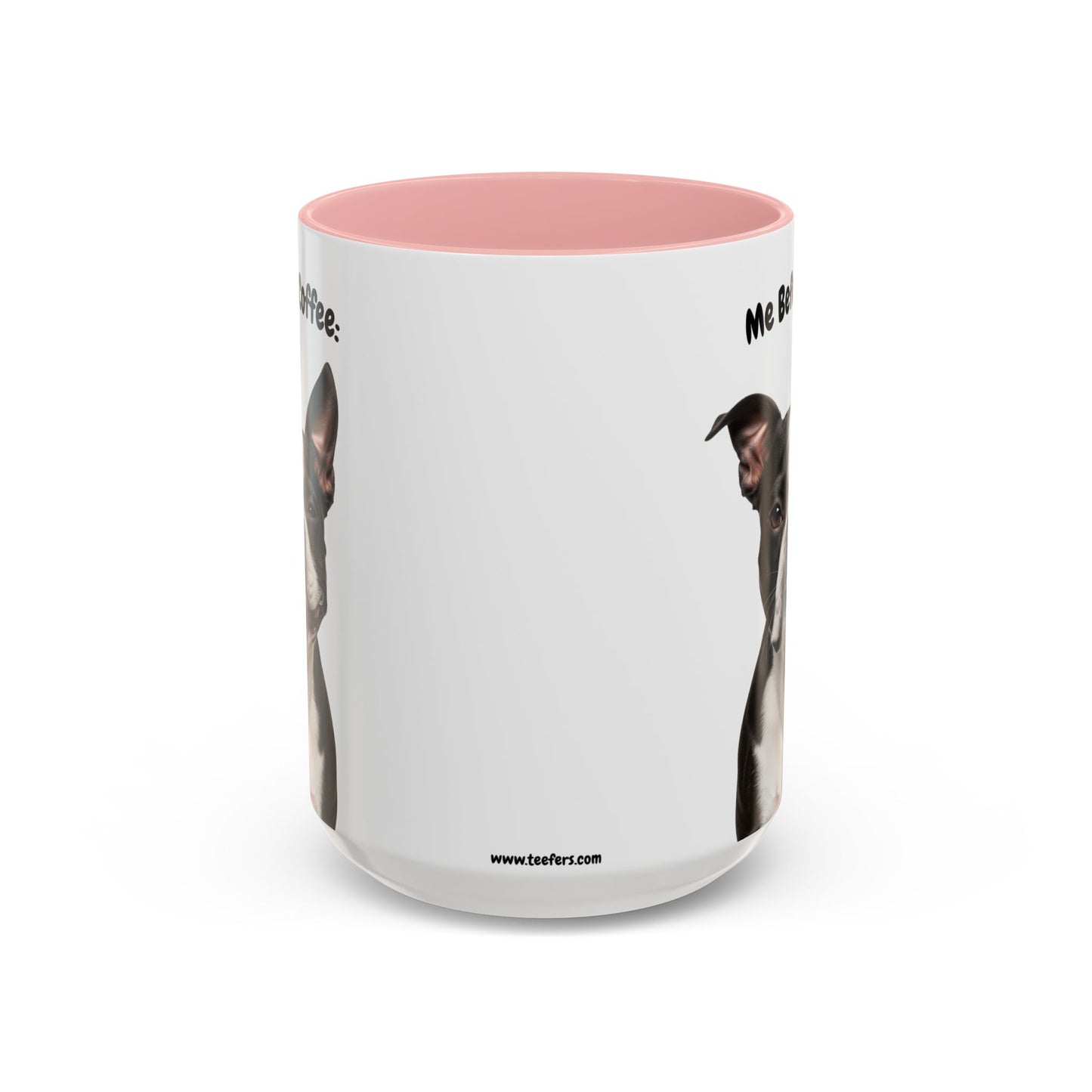 Funny Boston Terrier Coffee Mug – Me Before Coffee / Me After Coffee – Cute Boston Teeth Design – Teefers Original