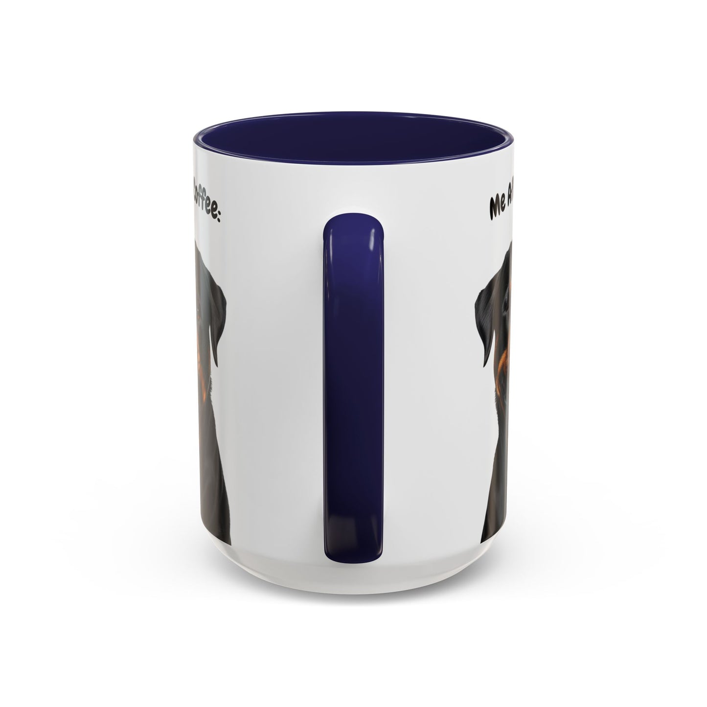 Funny Rottweiler Coffee Mug – Me Before Coffee / Me After Coffee – Cute Rottie Teeth Design – Teefers Original