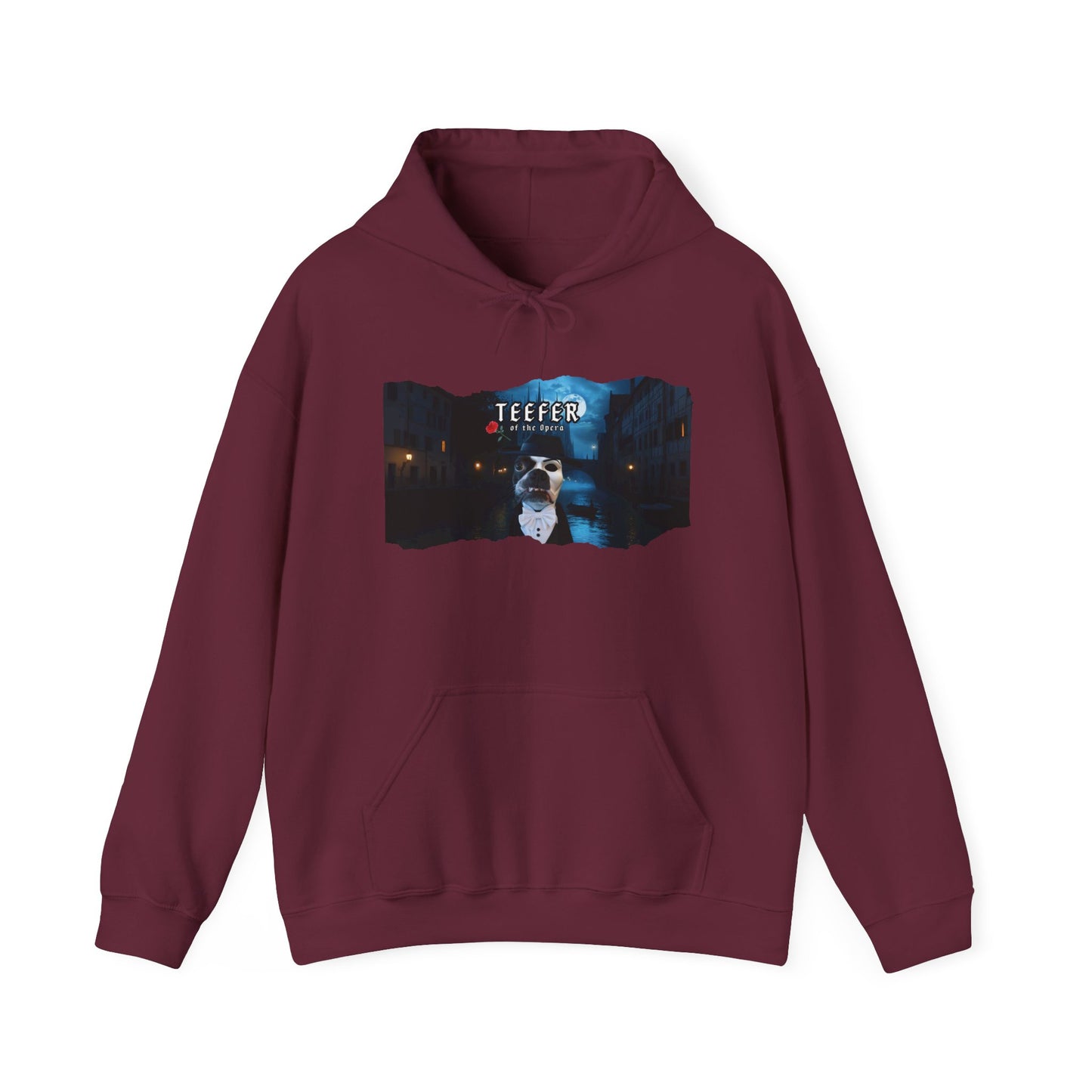 Teefer of the Opera Unisex Pullover Hoodie: Phantom Warmth