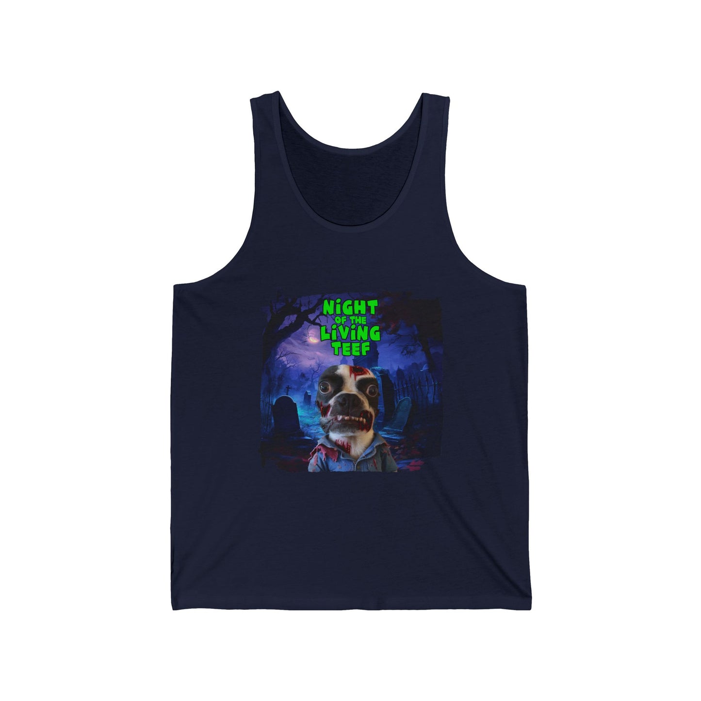Night of the Living Teef Unisex Tank Top: Zombie Chill