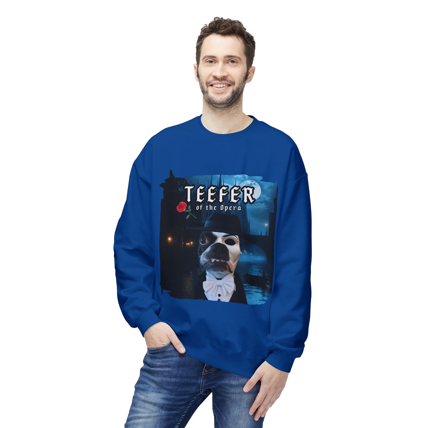 Teefer of the Opera Crewneck Sweatshirt: Theatrical Comfort