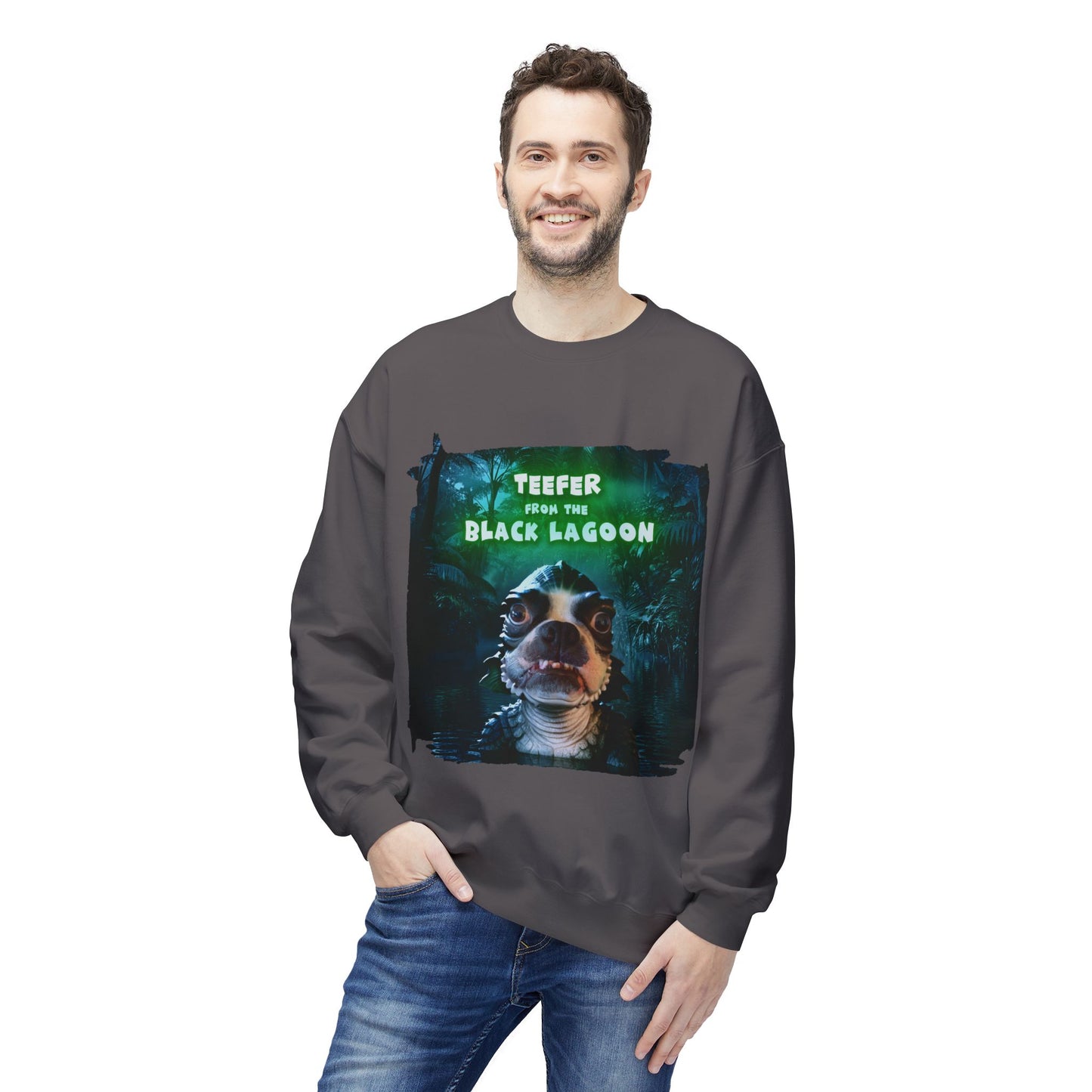 Teefer from the Black Lagoon Crewneck Sweatshirt: Lagoon Depths Comfort