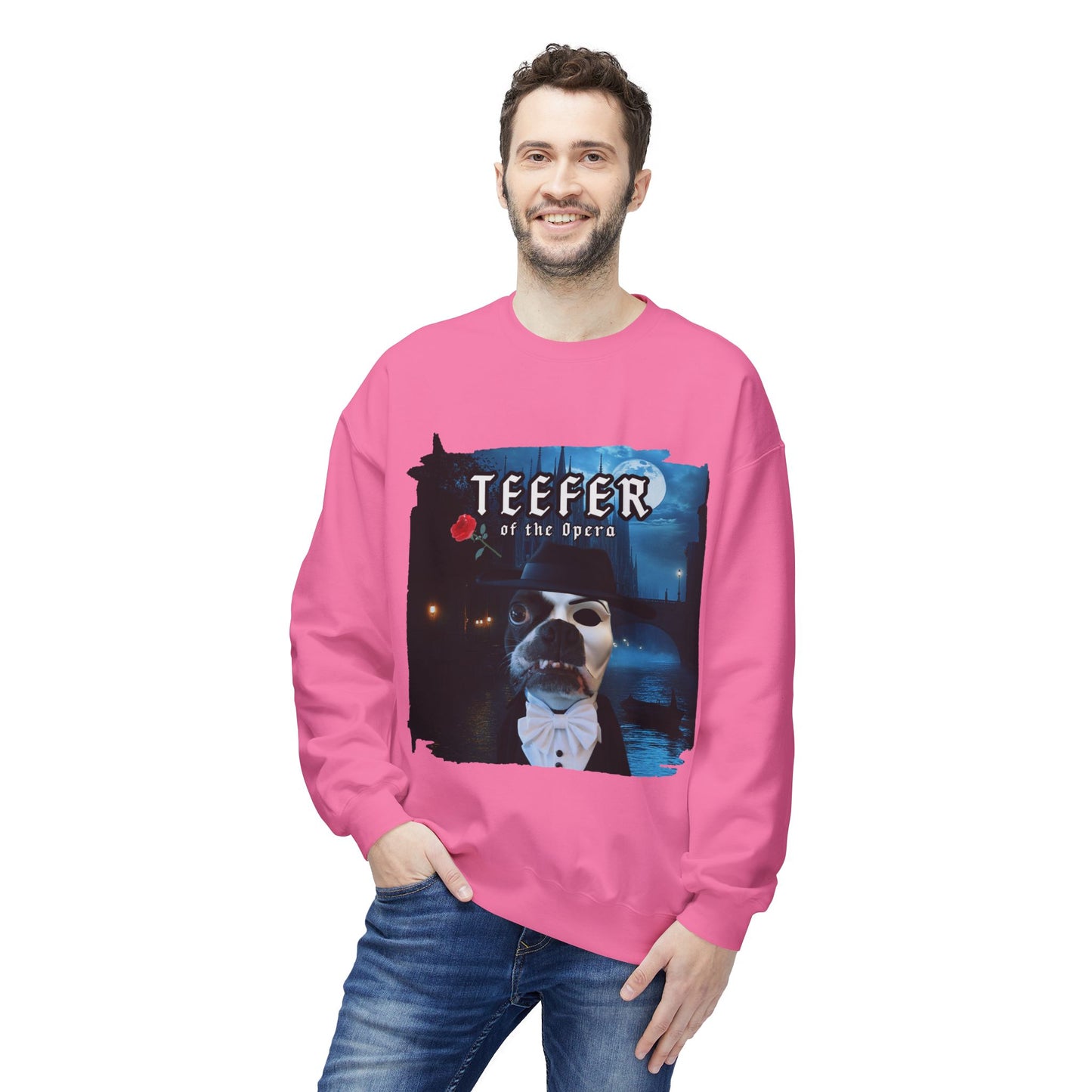 Teefer of the Opera Crewneck Sweatshirt: Theatrical Comfort