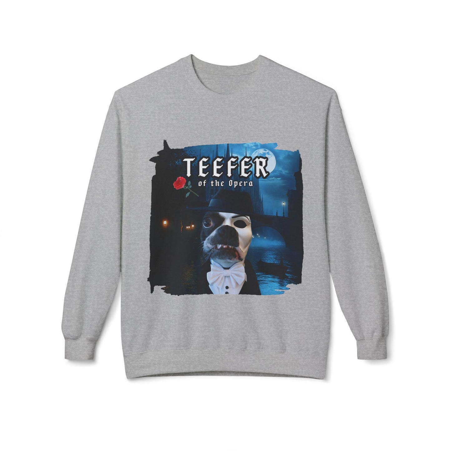 Teefer of the Opera Crewneck Sweatshirt: Theatrical Comfort