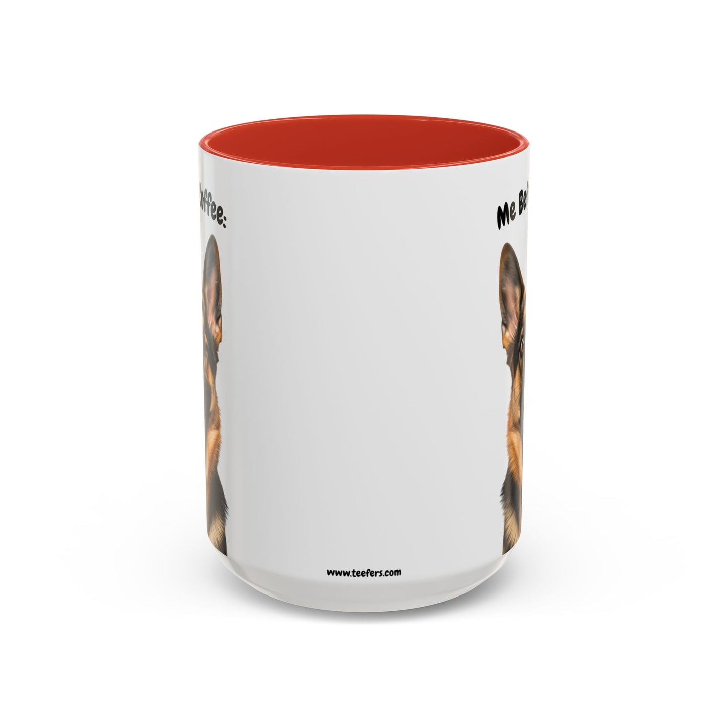Funny German Shepherd Coffee Mug – Me Before Coffee / Me After Coffee – Cute Shepherd Teeth Design – Teefers Original
