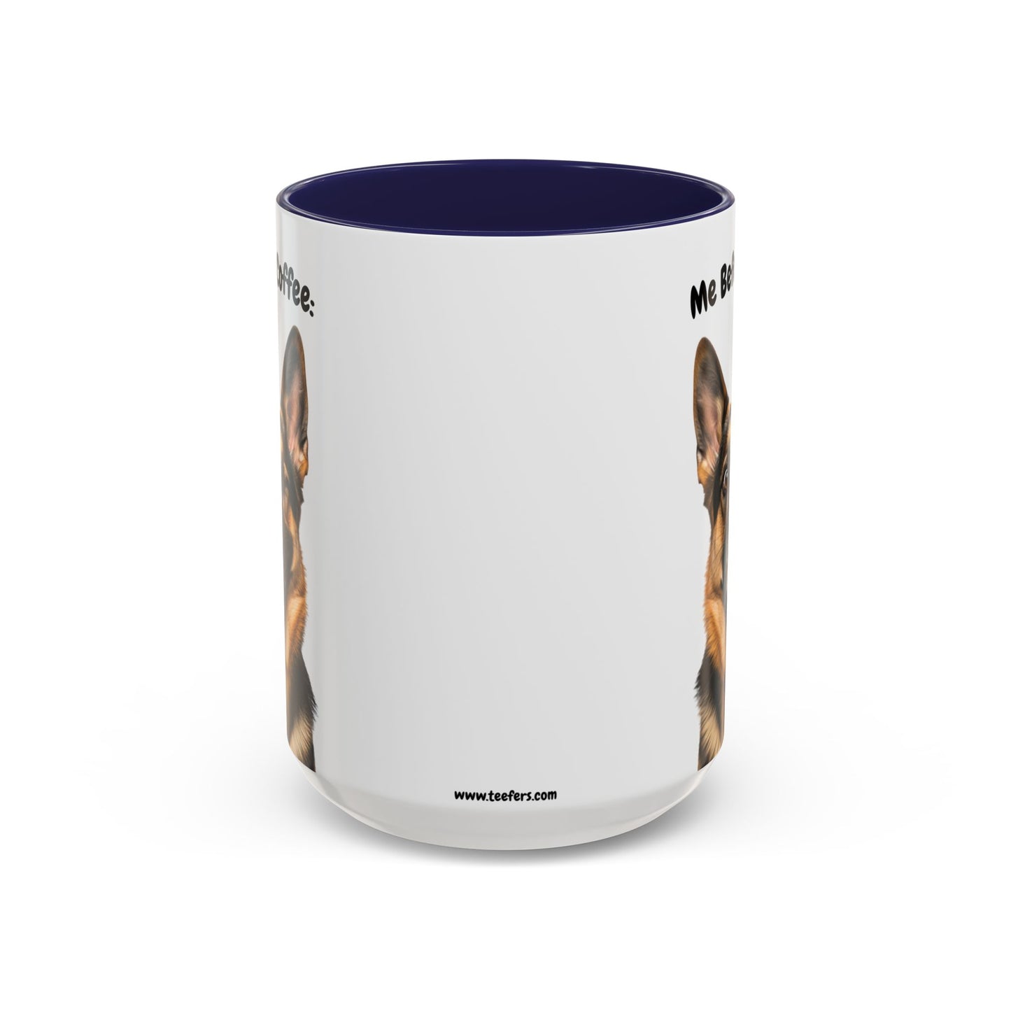 Funny German Shepherd Coffee Mug – Me Before Coffee / Me After Coffee – Cute Shepherd Teeth Design – Teefers Original