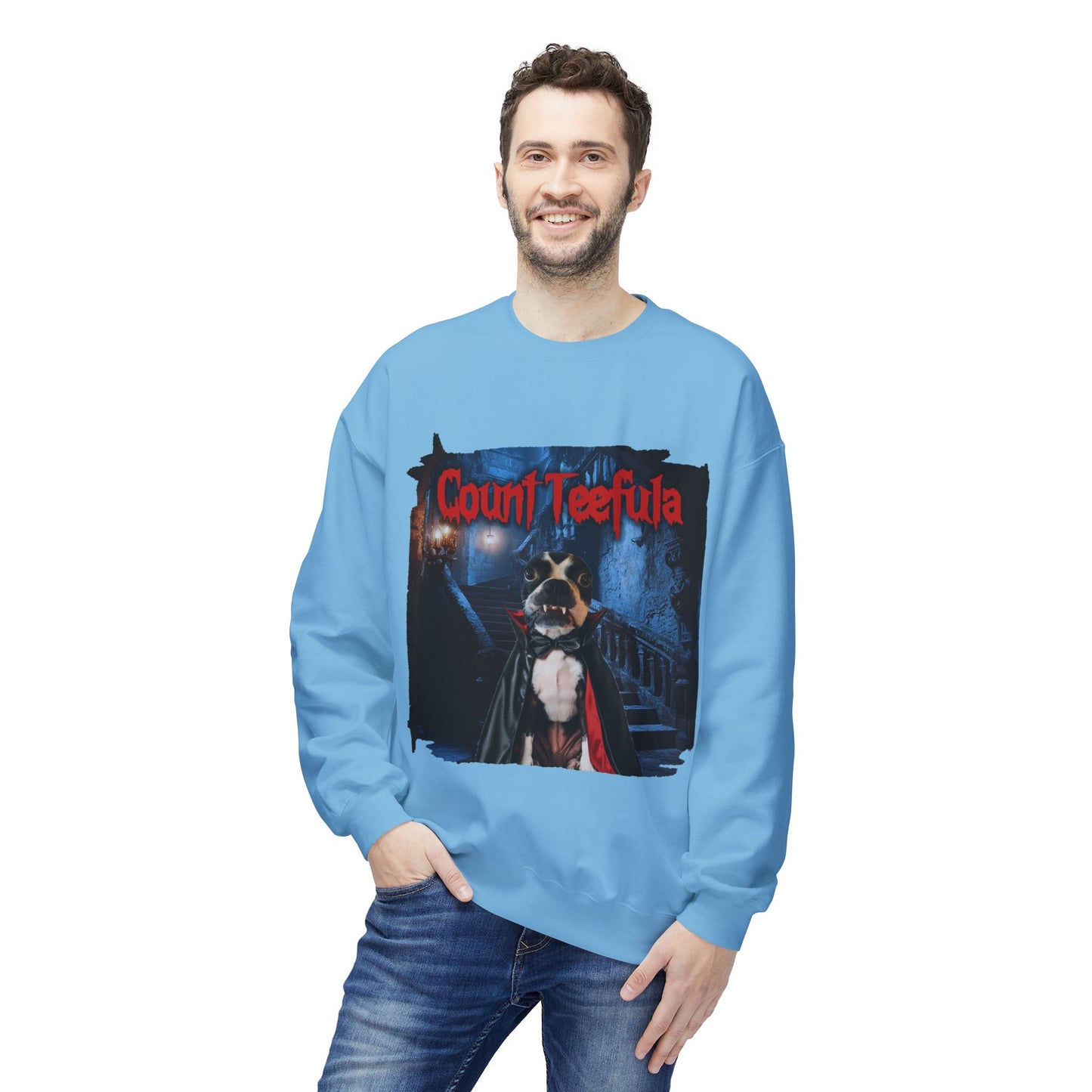 Count Teefula Crewneck Sweatshirt: Gothic Coziness
