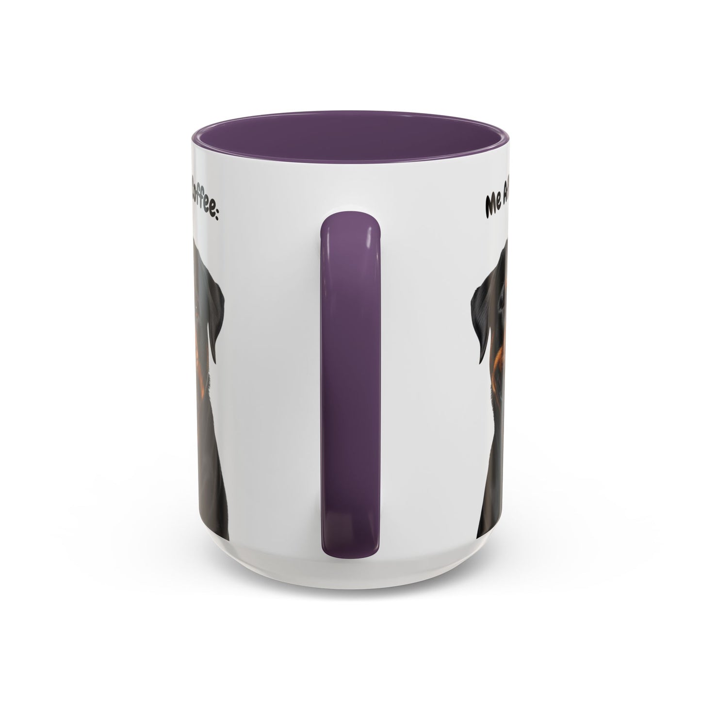 Funny Rottweiler Coffee Mug – Me Before Coffee / Me After Coffee – Cute Rottie Teeth Design – Teefers Original