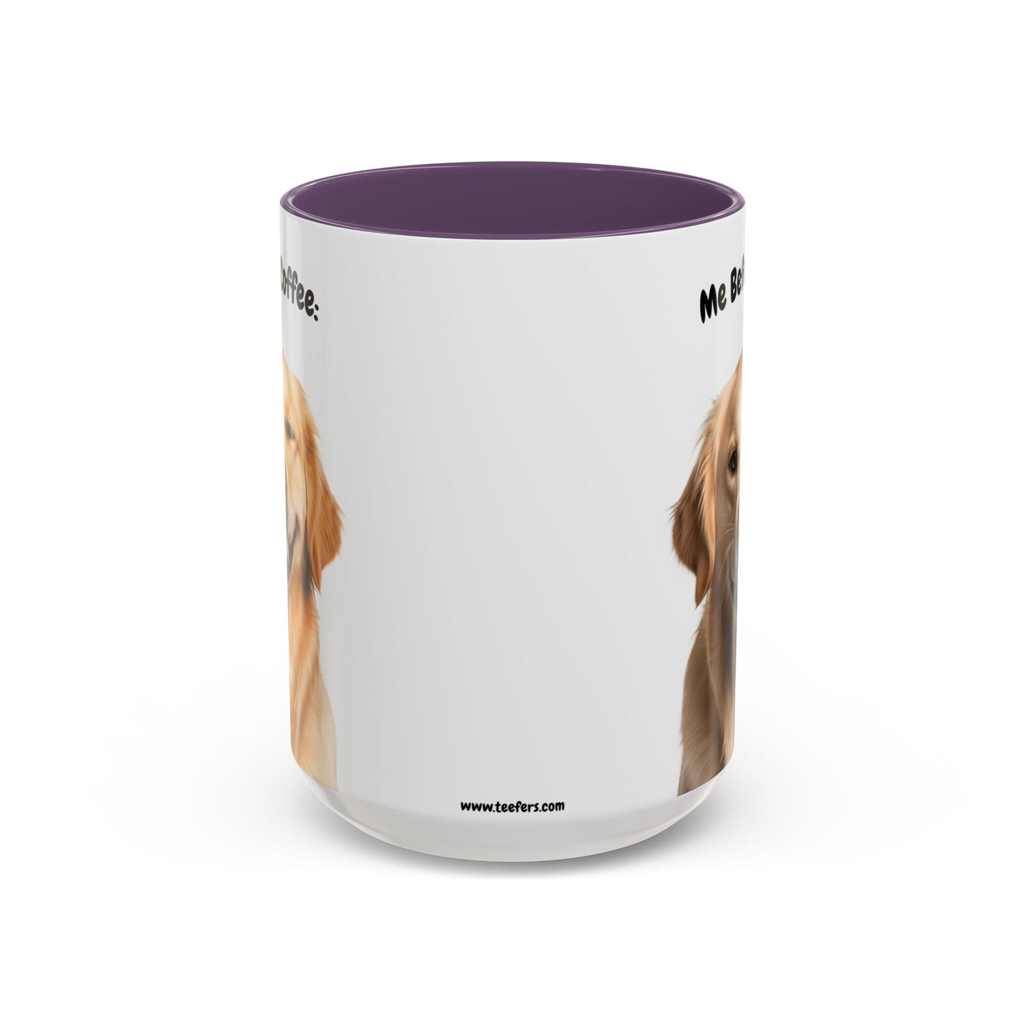 Funny Golden Retriever Coffee Mug – Me Before Coffee / Me After Coffee – Cute Golden Teeth Design – Teefers Original