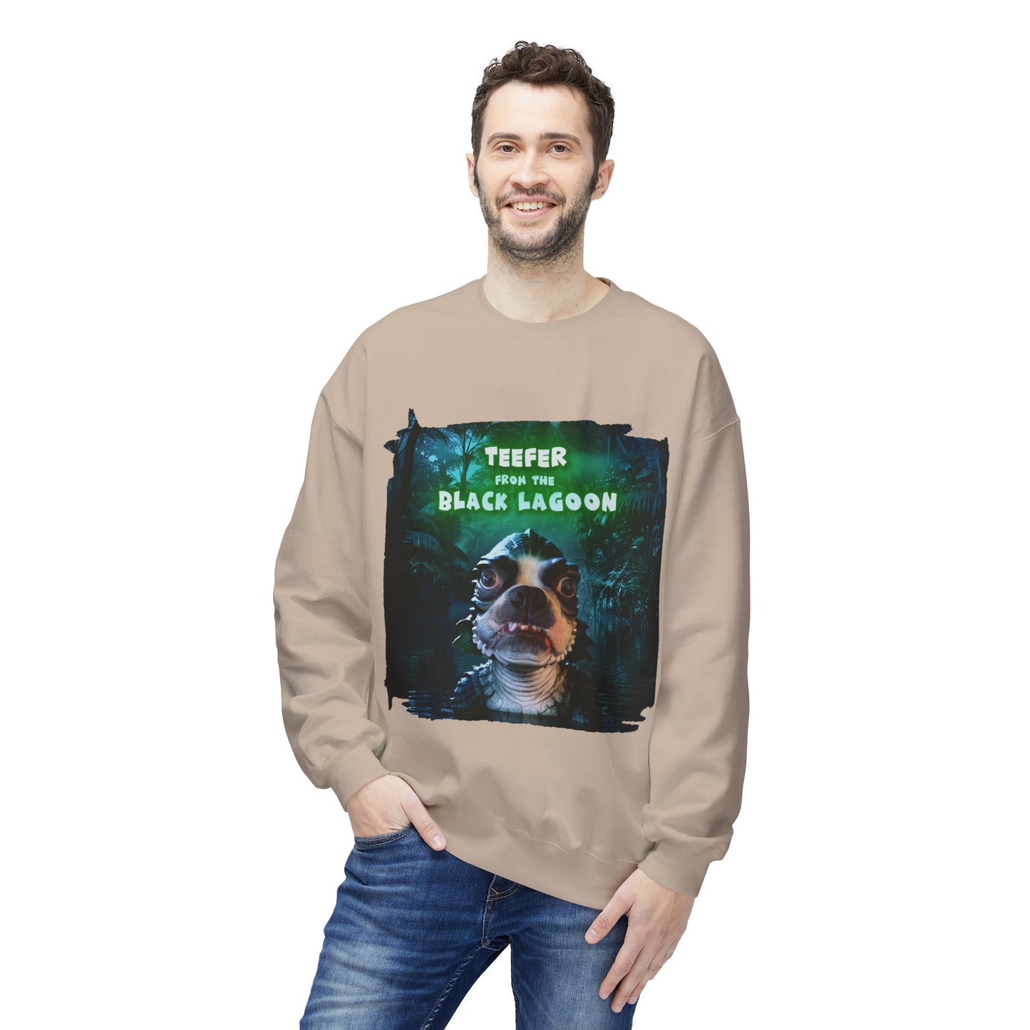 Teefer from the Black Lagoon Crewneck Sweatshirt: Lagoon Depths Comfort
