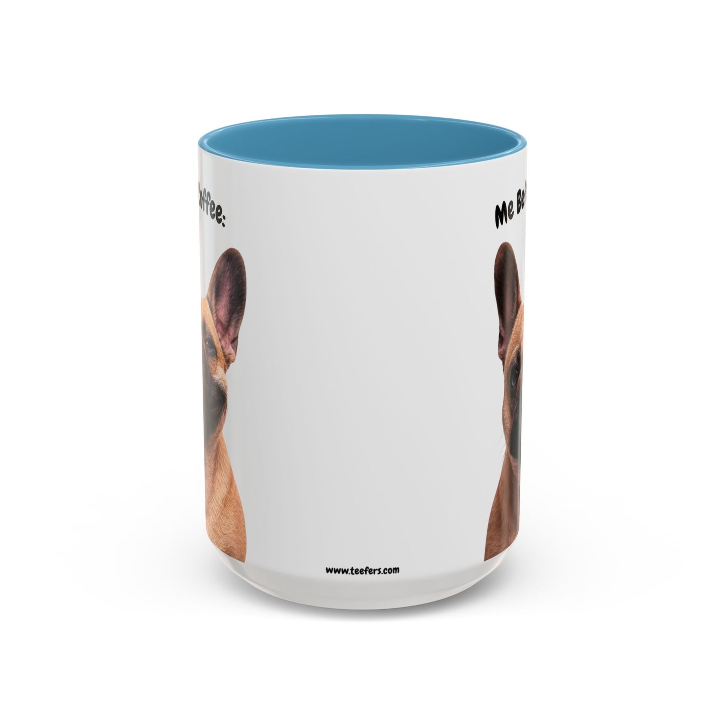 Funny French Bulldog Coffee Mug – Me Before Coffee / Me After Coffee – Cute Frenchie Teeth Design – Teefers Original